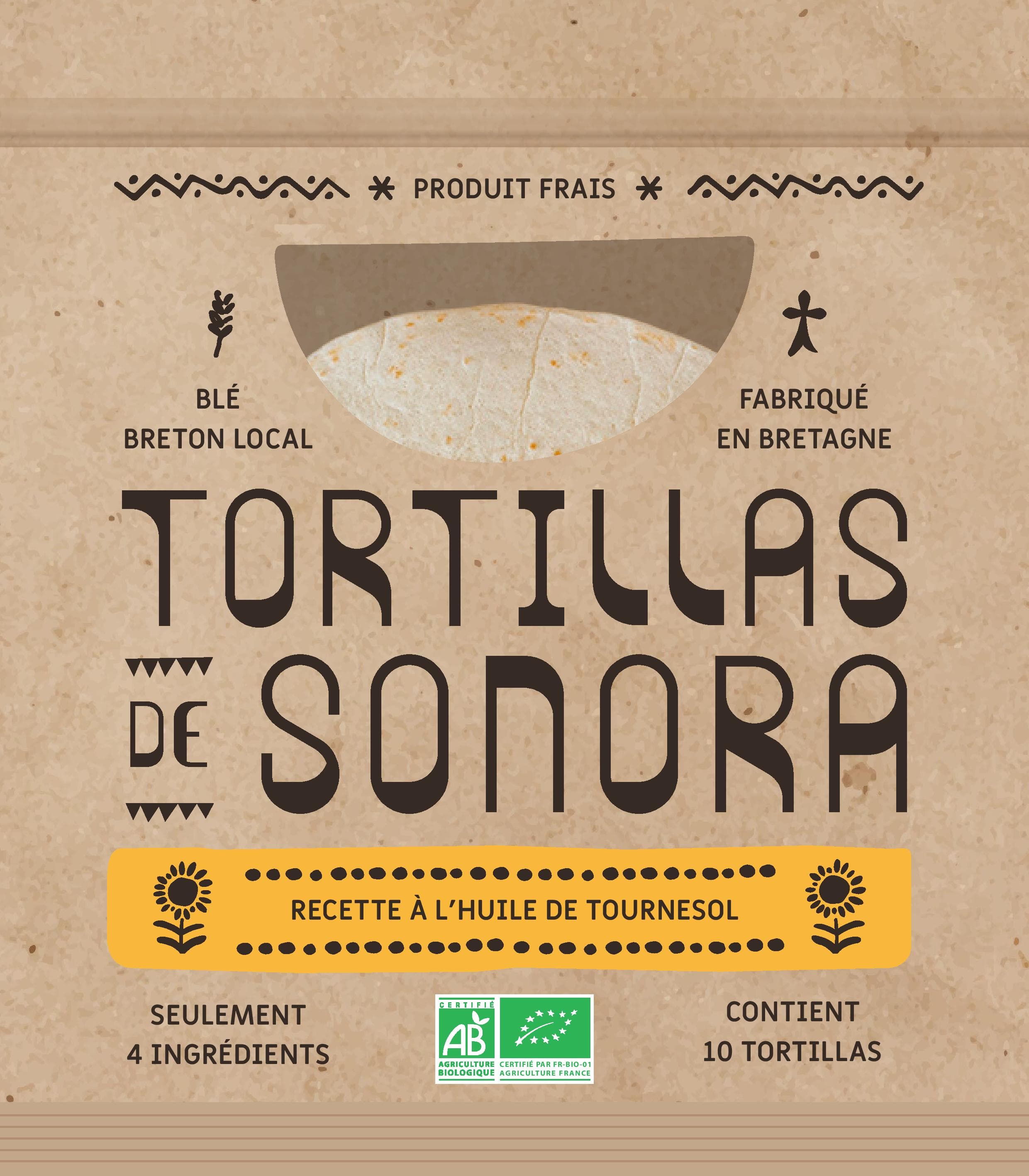 Paquet de 10 tortillas de blé bio - Photo 1 sur 2