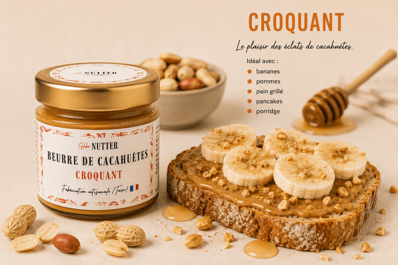 Beurre de cacahuètes croquant - Miniature 2