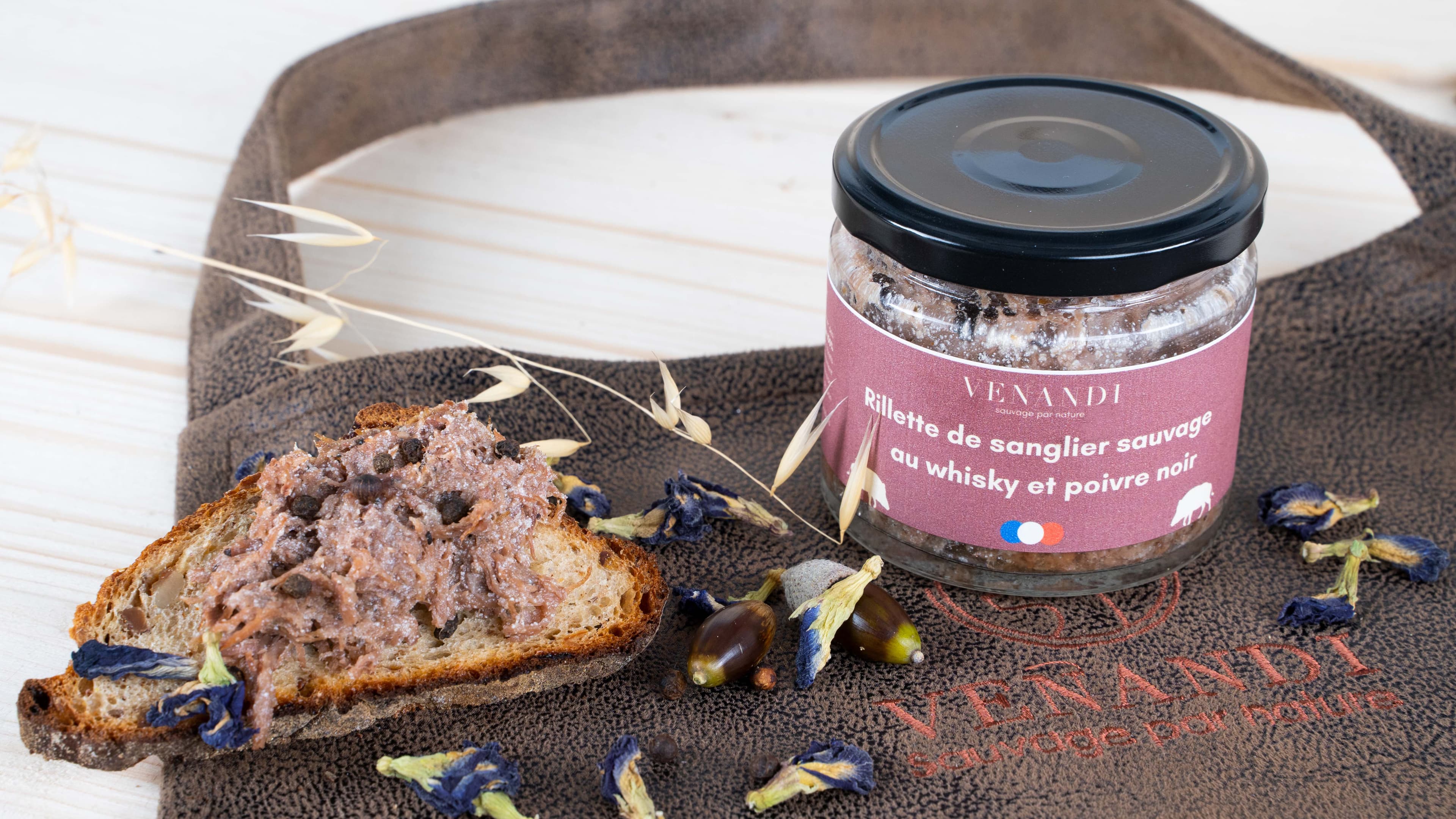 Rillette de Sanglier sauvage au Whisky et Poivre noir - Photo 1 sur 2