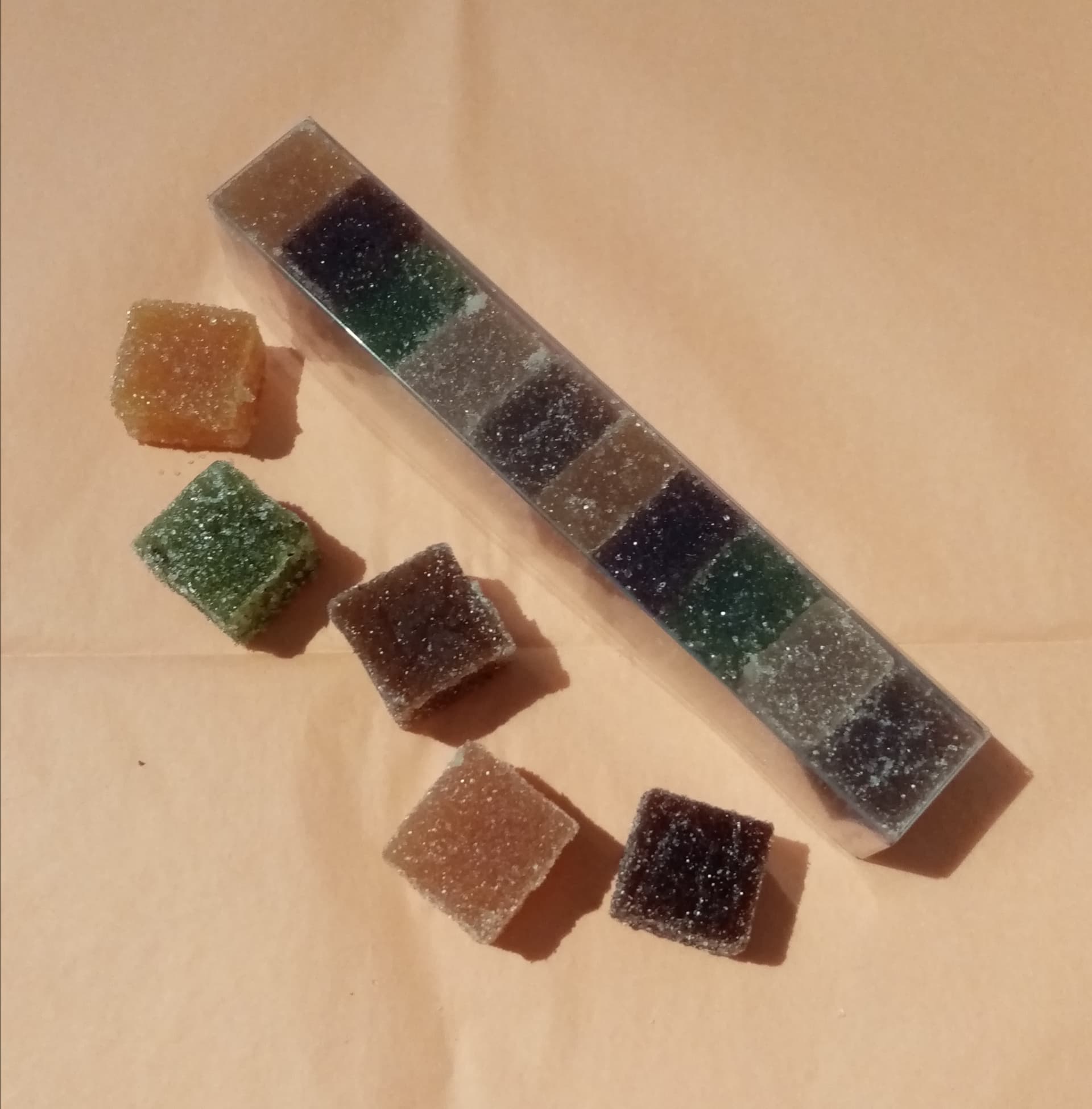 Réglette de 10 pâte de fruits assoties
