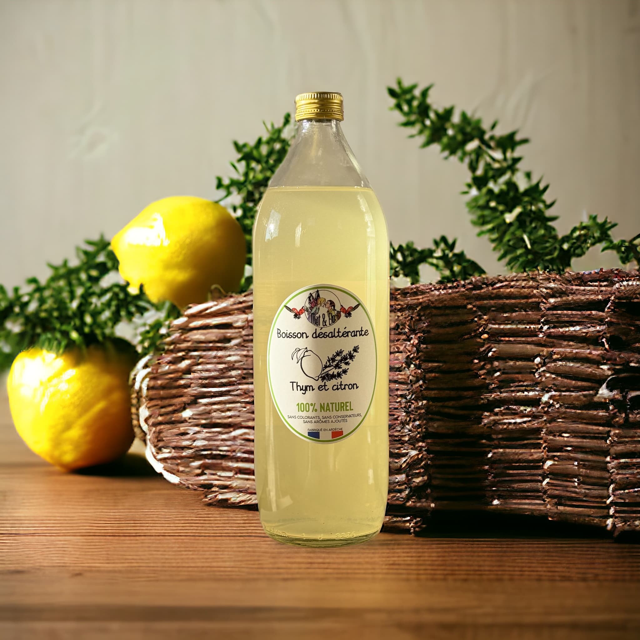 Boisson Thym et citron 1 Litre - Photo 1 sur 1
