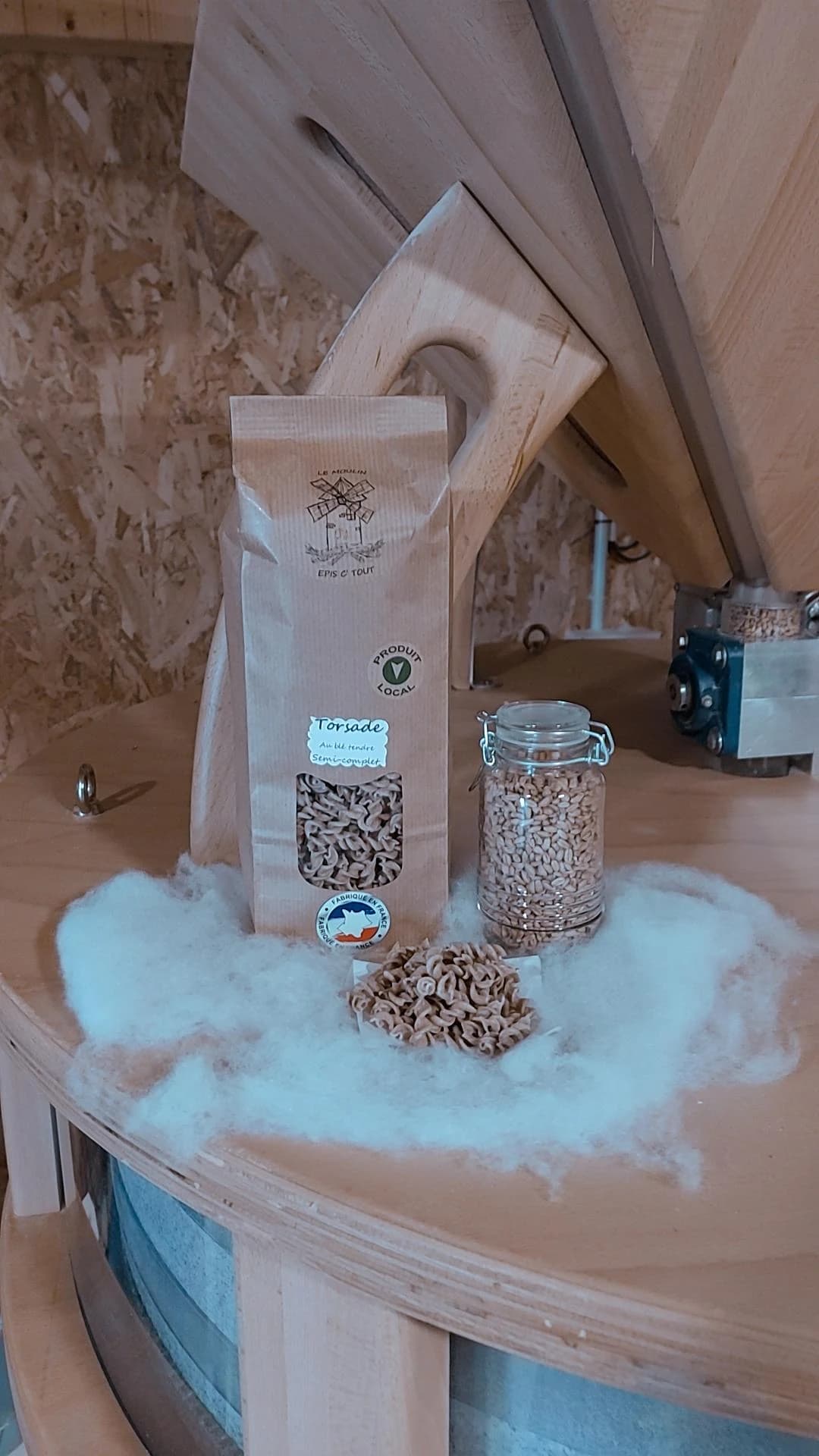 Pâtes torsade au blé tendre semi complète