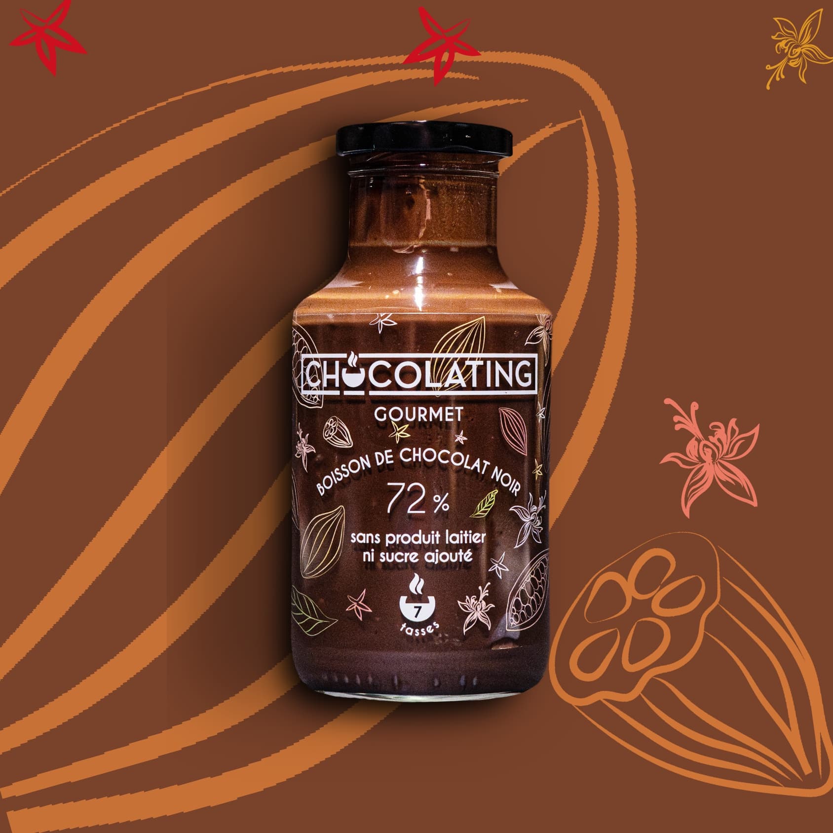 Chocolating Gourmet 72% chocolat noir - Nature