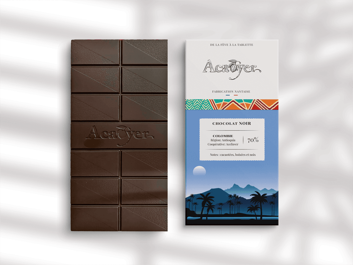 Tablette chocolat noir 70% – Colombie - Photo 1 sur 2