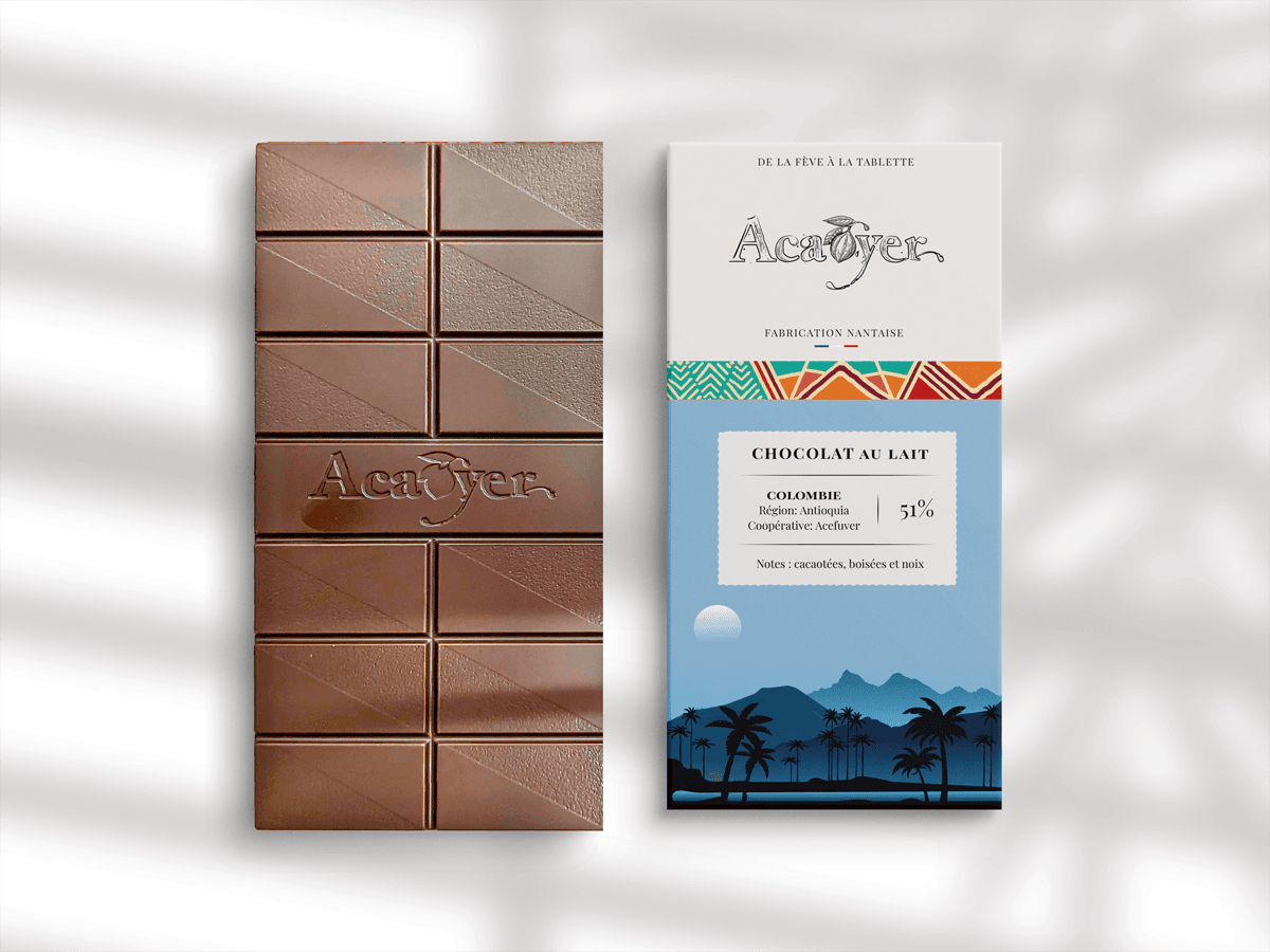Tablette chocolat au Lait 51% – Colombie - Photo 1 sur 2