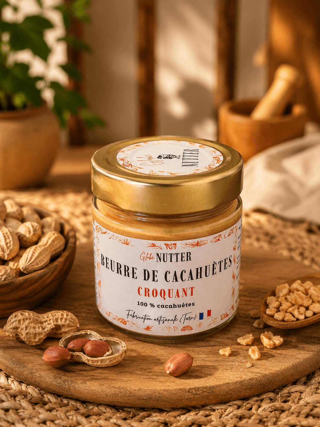 Beurre de cacahuète croquant