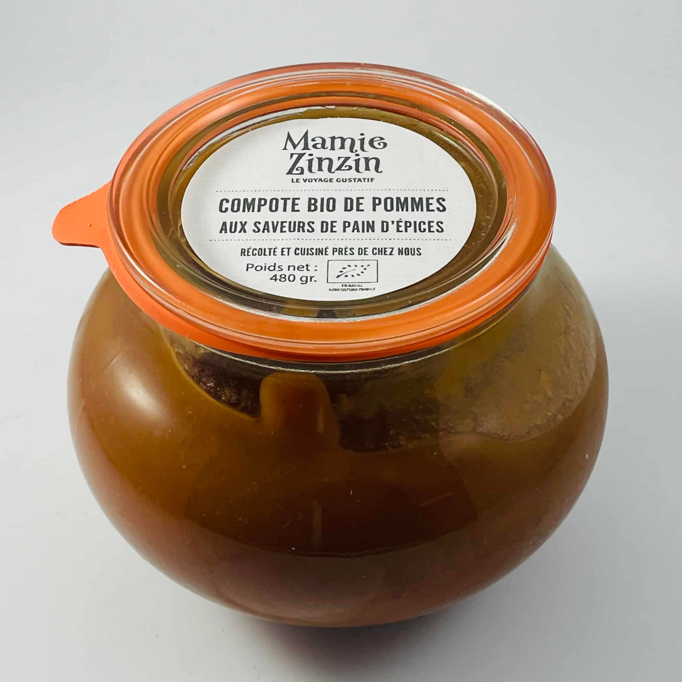 compote bio de pommes aux saveurs de pain d’épices