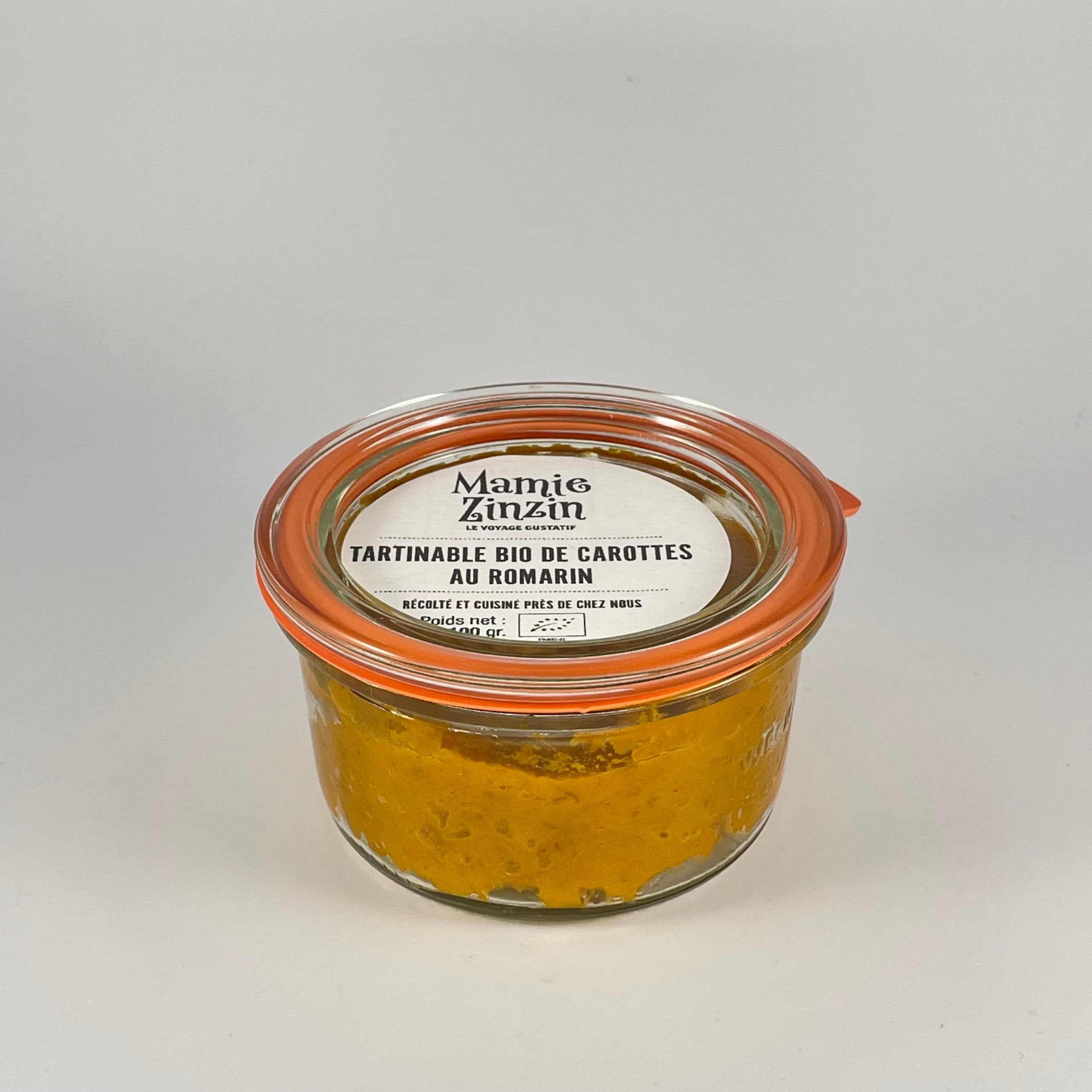 Tartinable bio de carottes au romarin