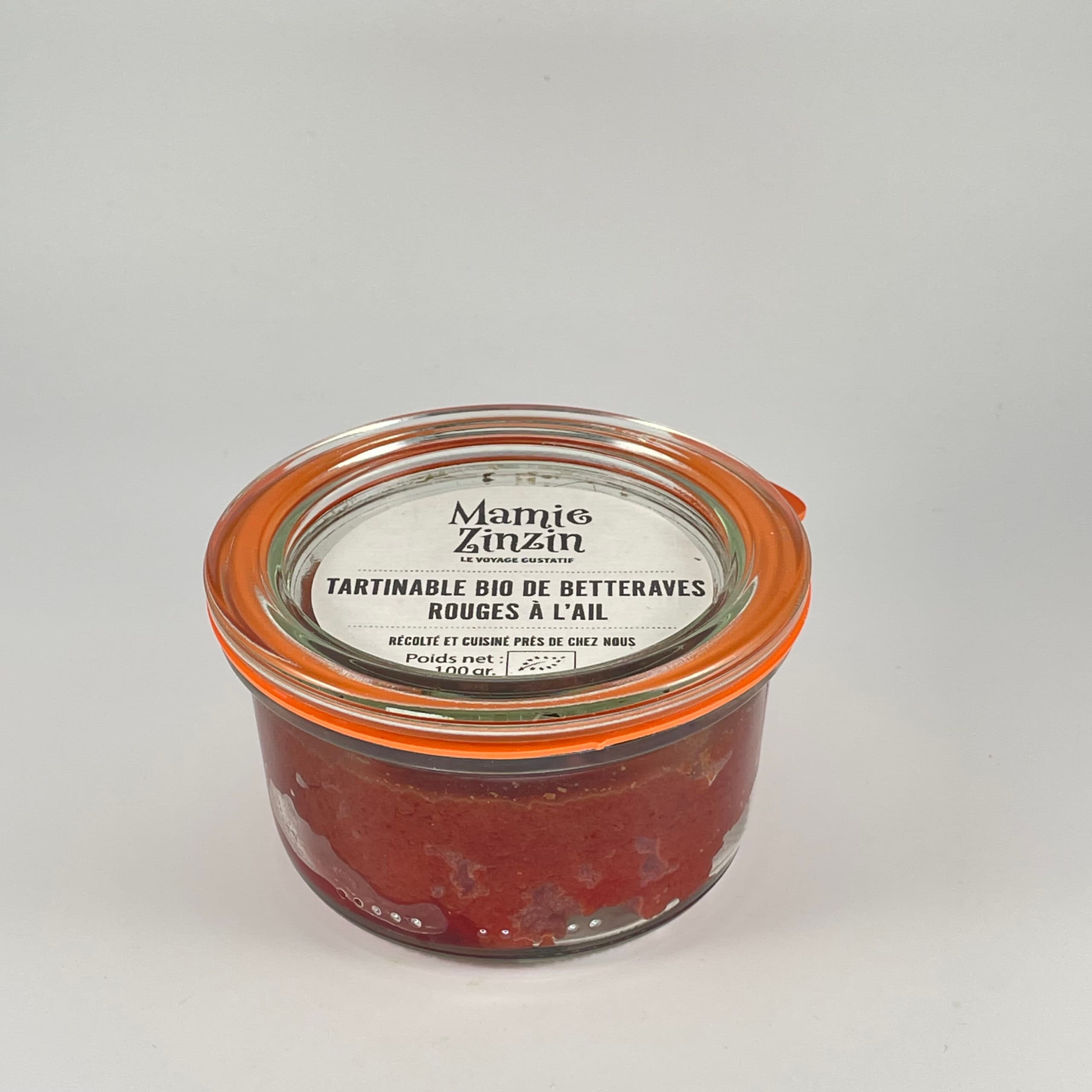 tartinable bio de betteraves rouges à l’ail