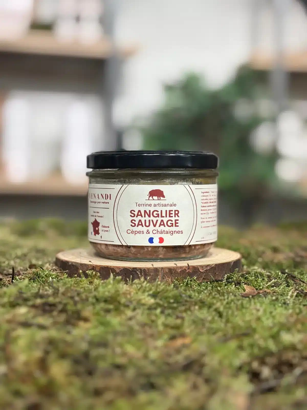 Terrine de sanglier 100% français aux cèpes et châtaignes - Photo 1 sur 1
