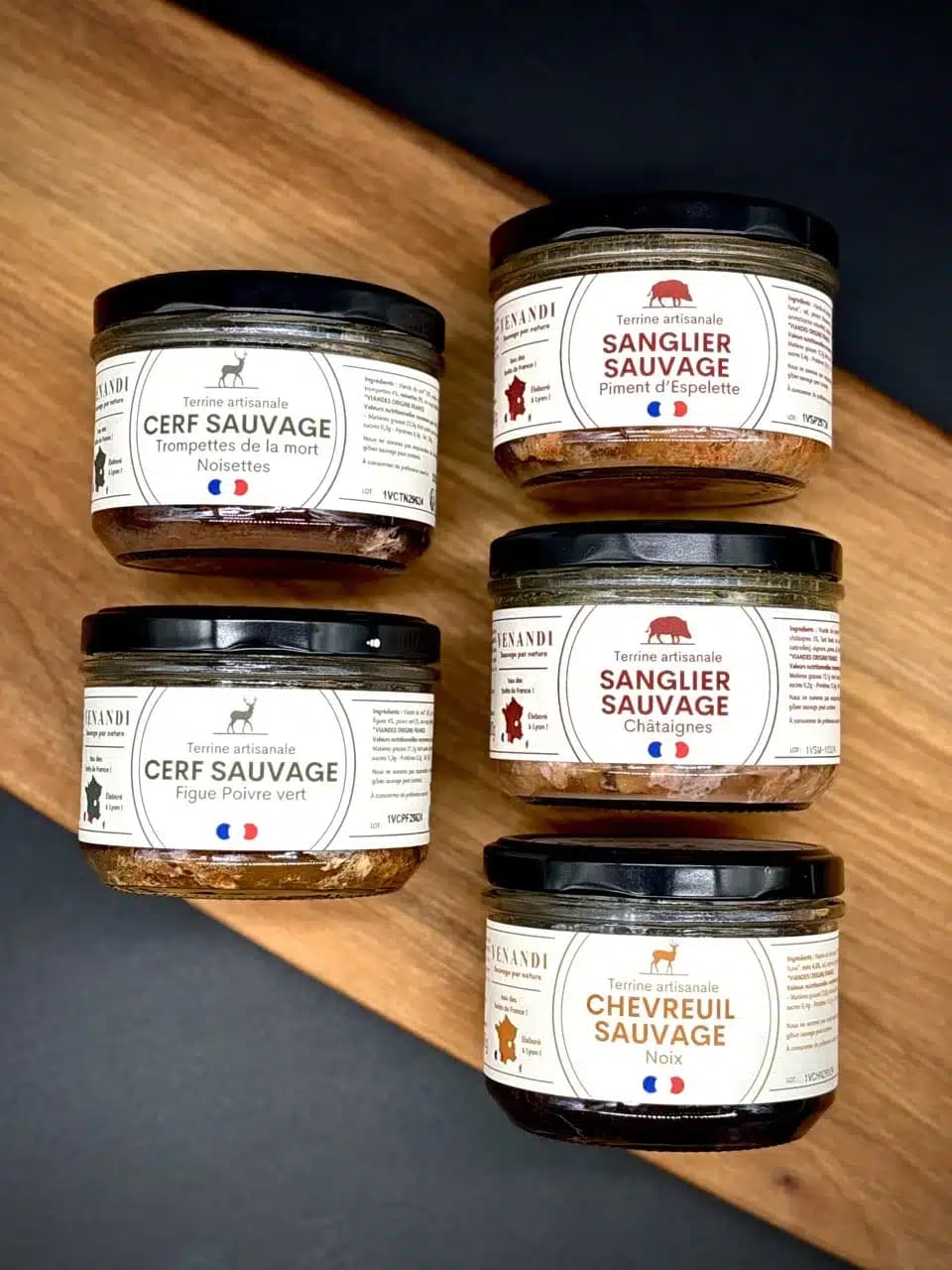 Combo 5 terrines de gibier 100% français - Photo 1 sur 1