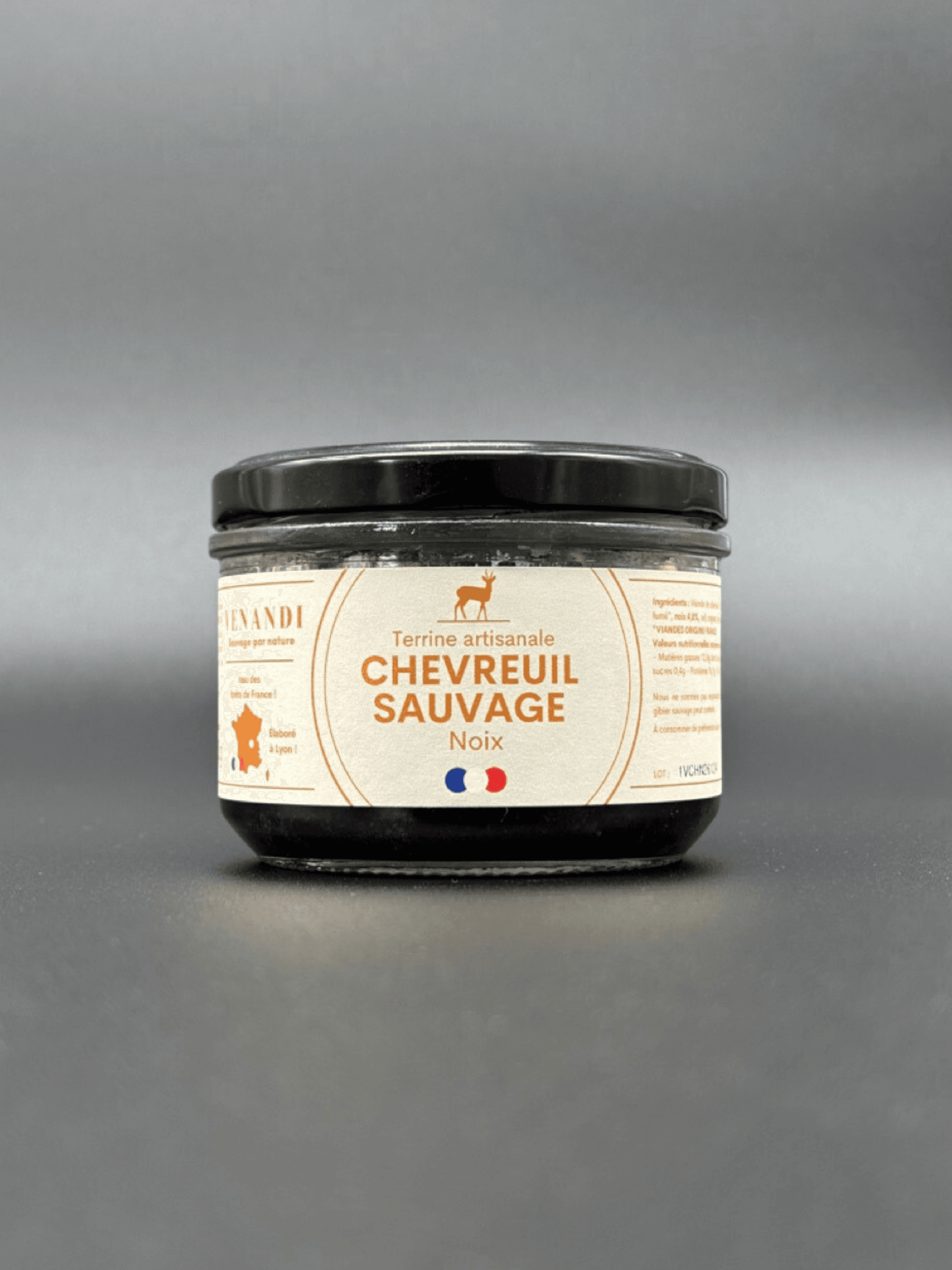 Terrine – Chevreuil Sauvage 100% Français aux Noix