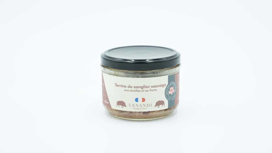 Terrine de sanglier sauvage 100% français aux airelles et au Porto