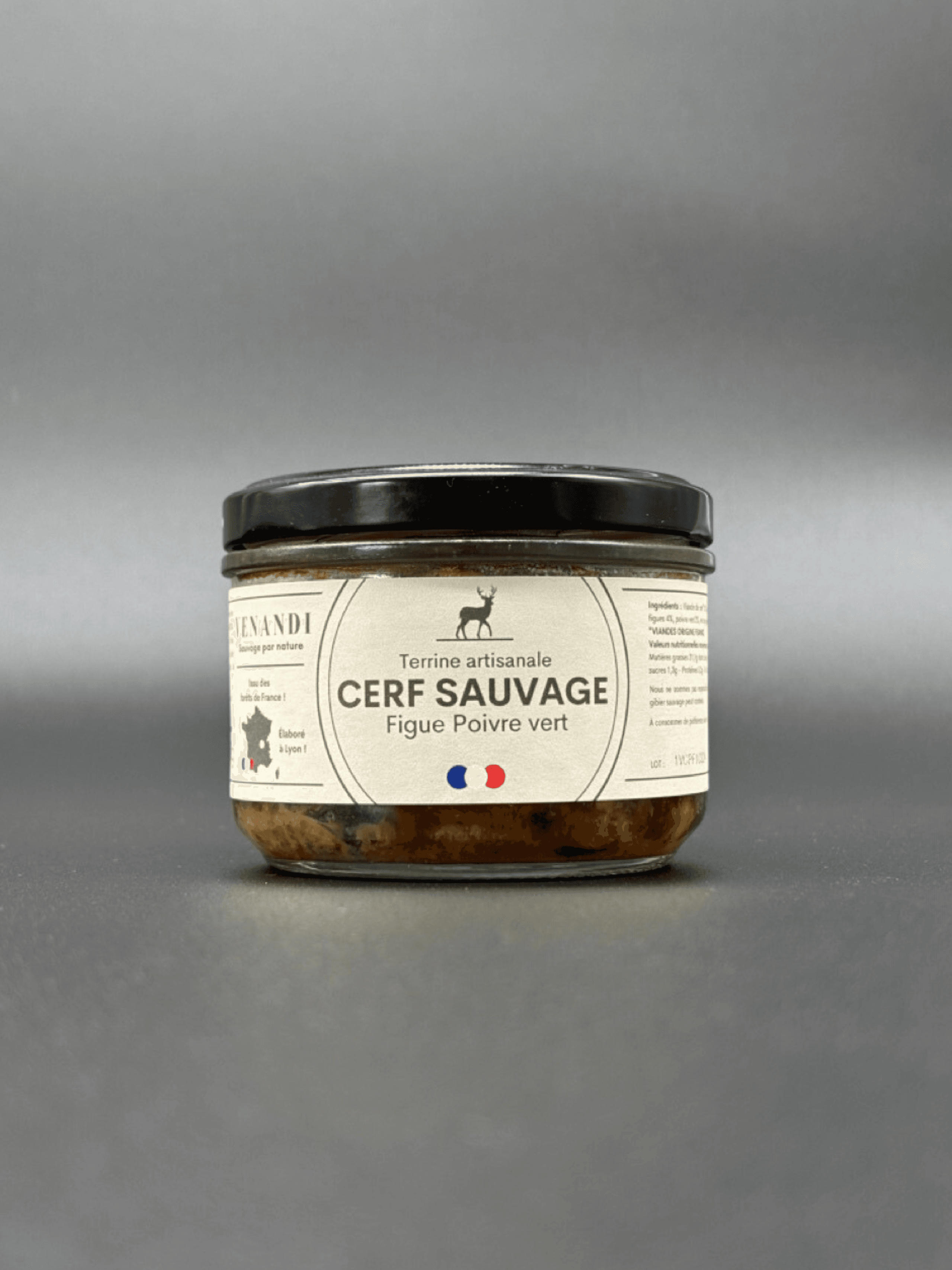 Terrine – Cerf Sauvage 100% Français / Figues et Poivre vert - Photo 1 sur 2