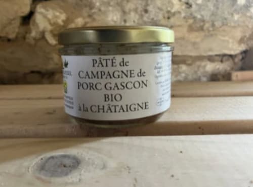 Pâté de campagne de porc gascon à la châtaigne 190g BIO - Photo 1 sur 1