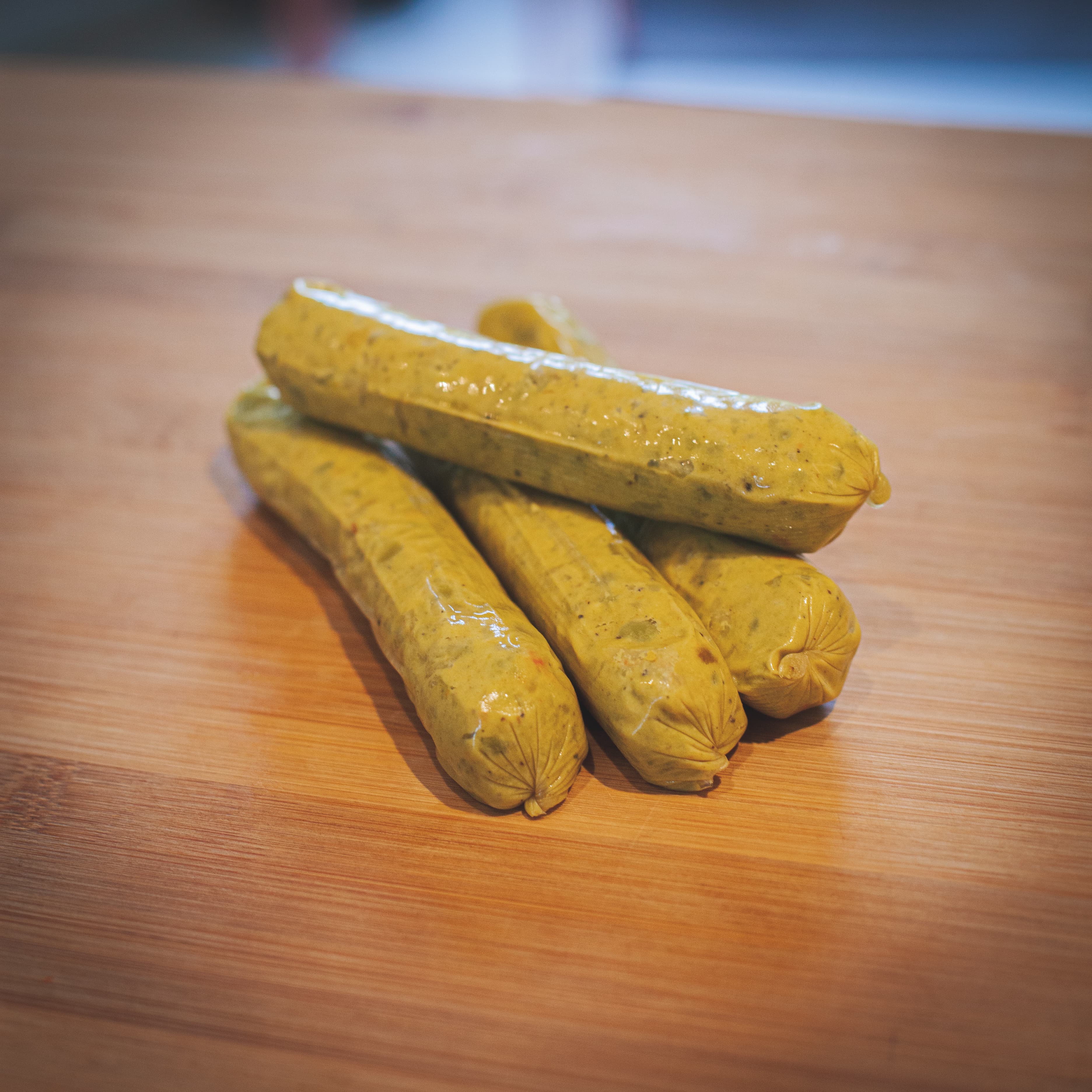 Saucisses BIO de pois cassés au curry jaune