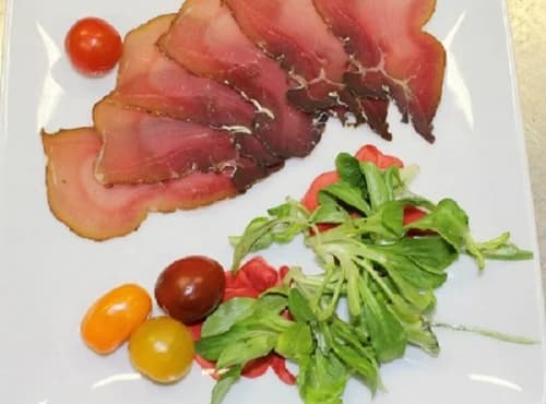 Jambon d'agneau fumé (gigot) en tranche - Photo 1 sur 1