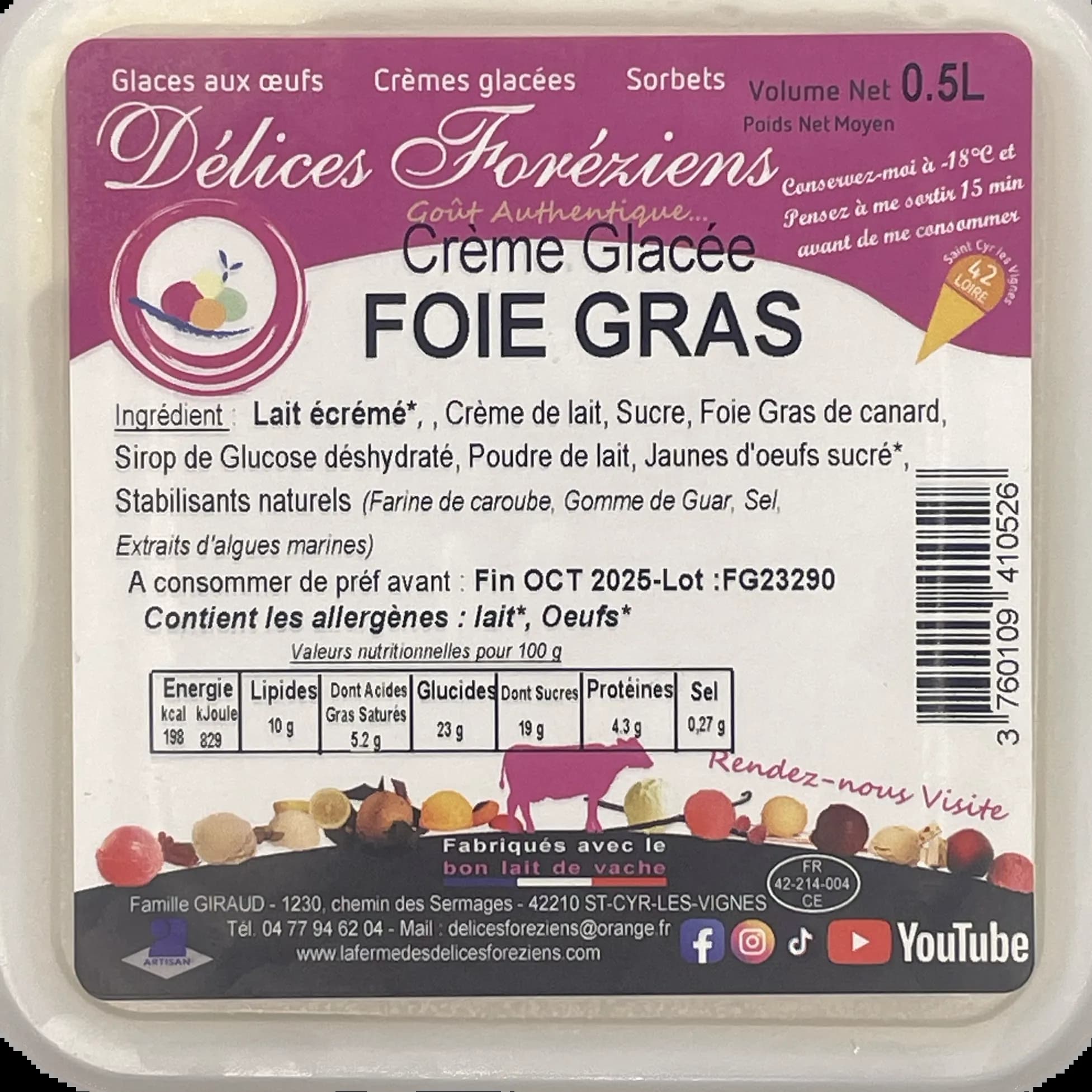Crème Glacée Foie Gras