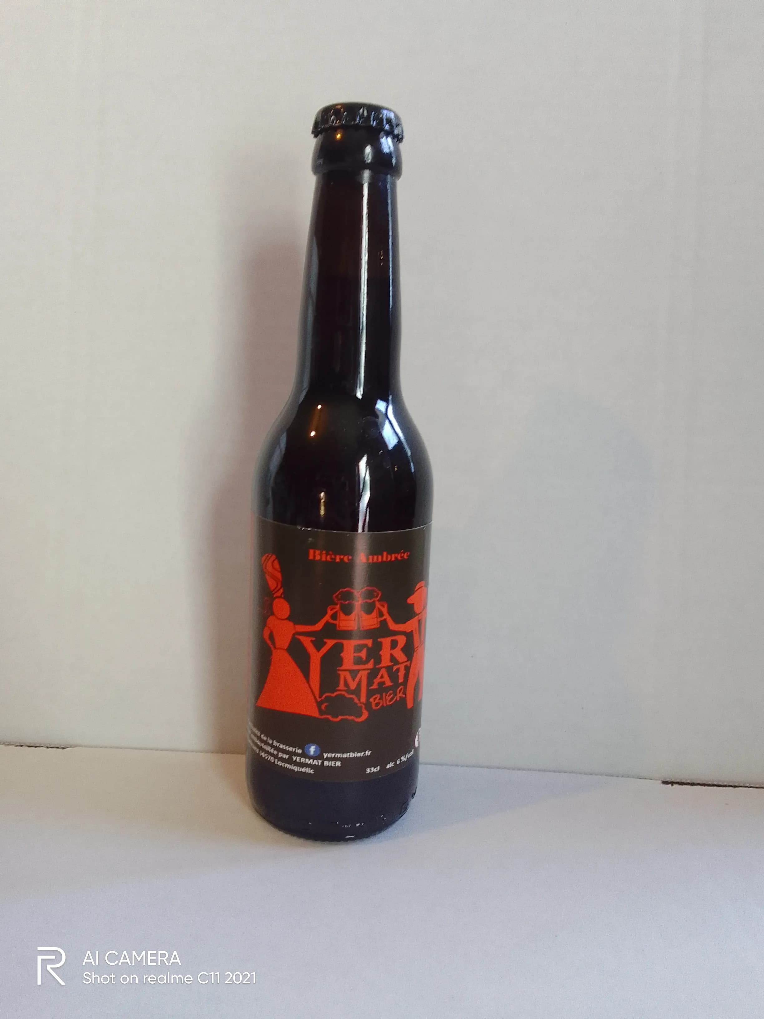 Bière Artisanale Yermat Ambrée – Lot de 6 x 33cl