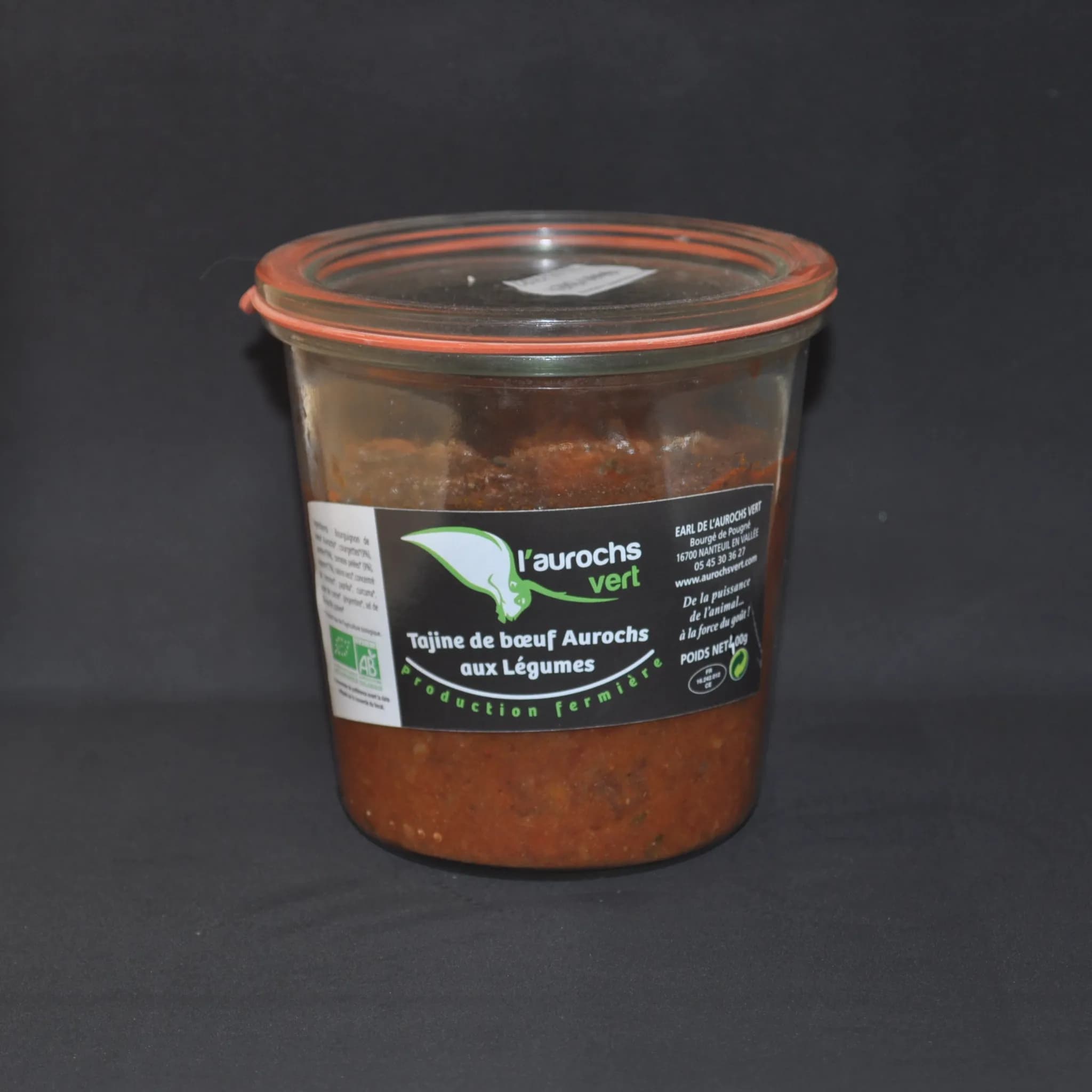 Tajine de bœuf Aurochs aux Légumes