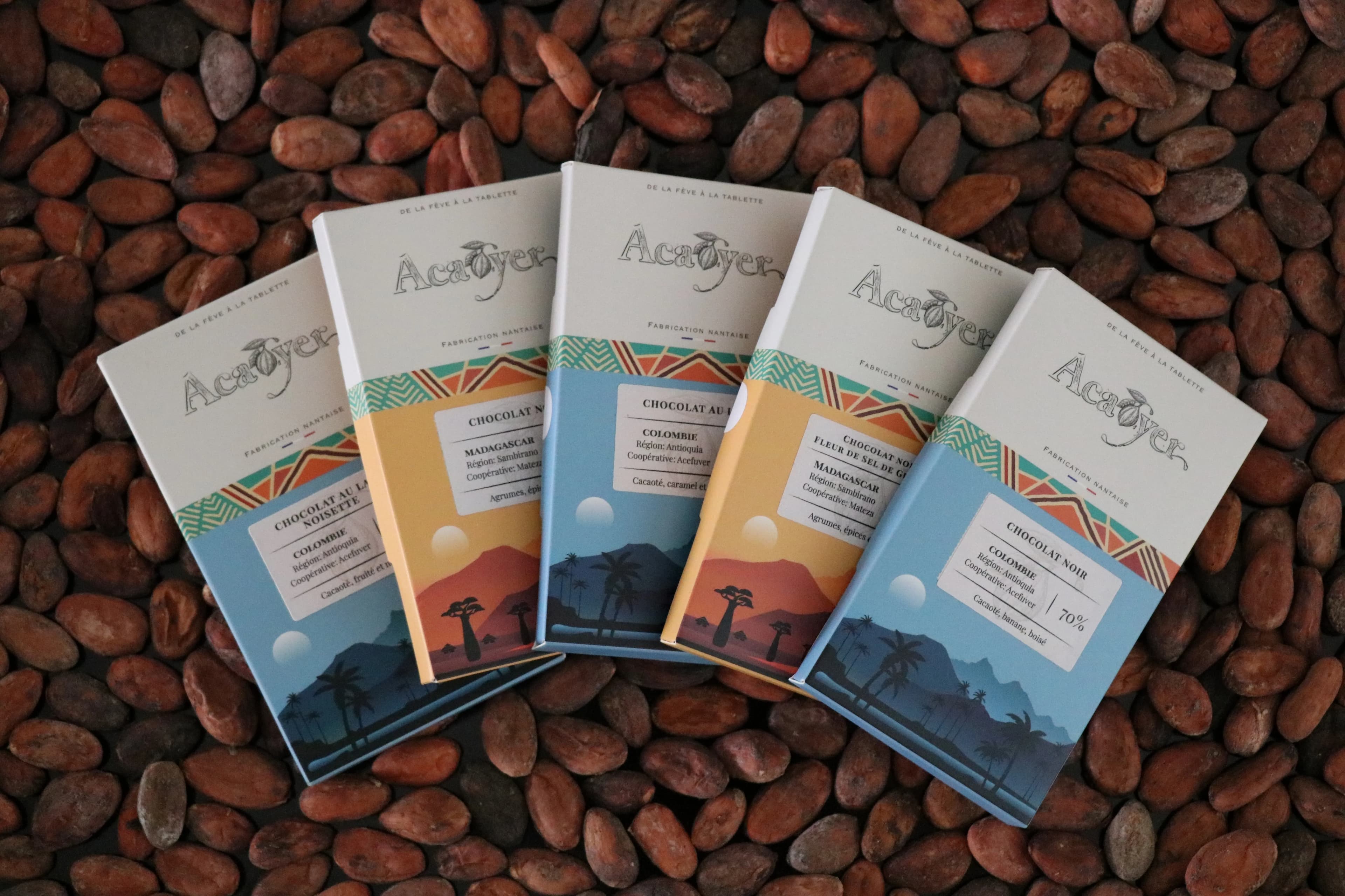 Coffret – 5 mini tablettes Lait / Noir