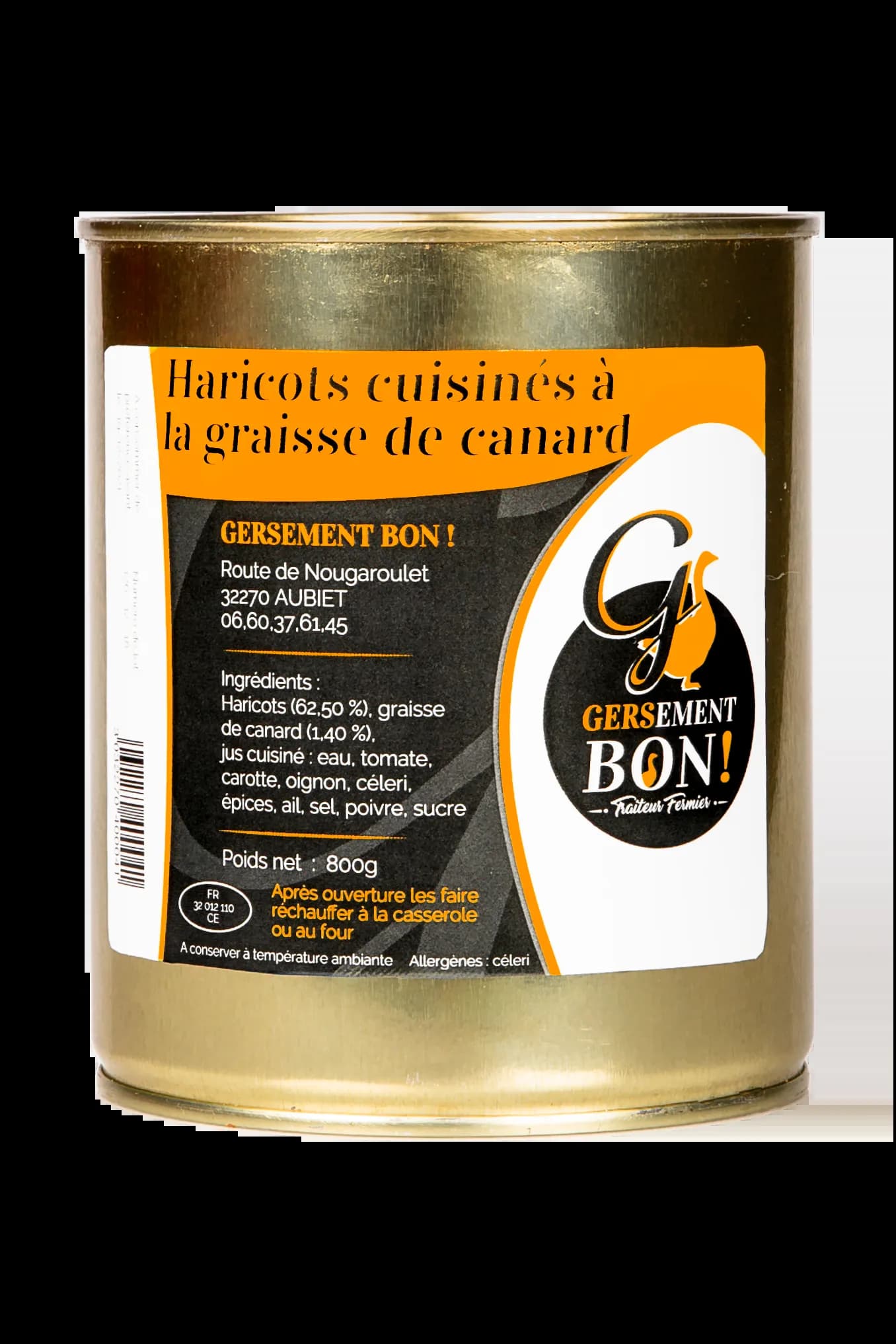 Haricot cuisiné à la graisse de canard