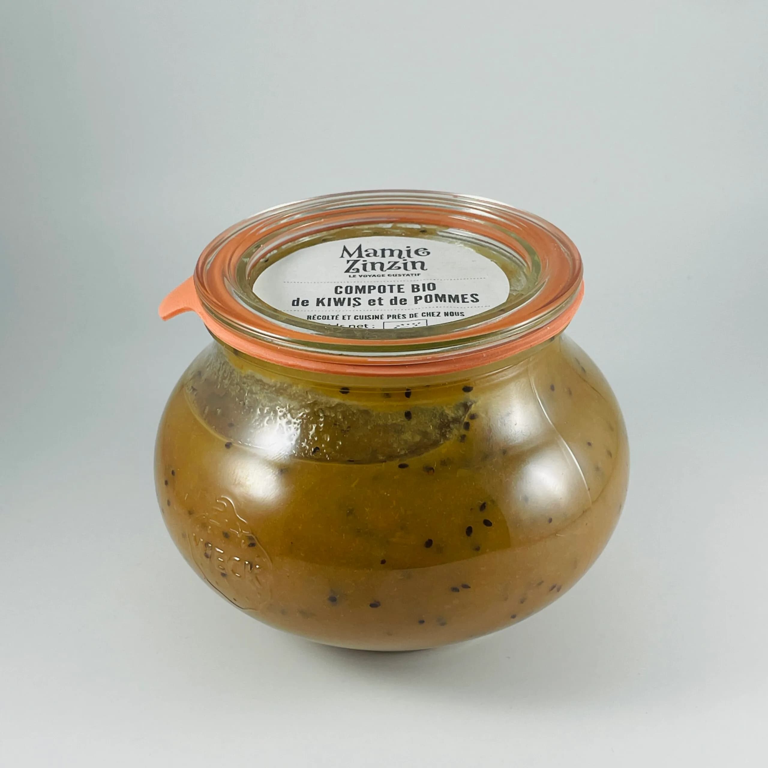 compote bio de kiwis et de pommes