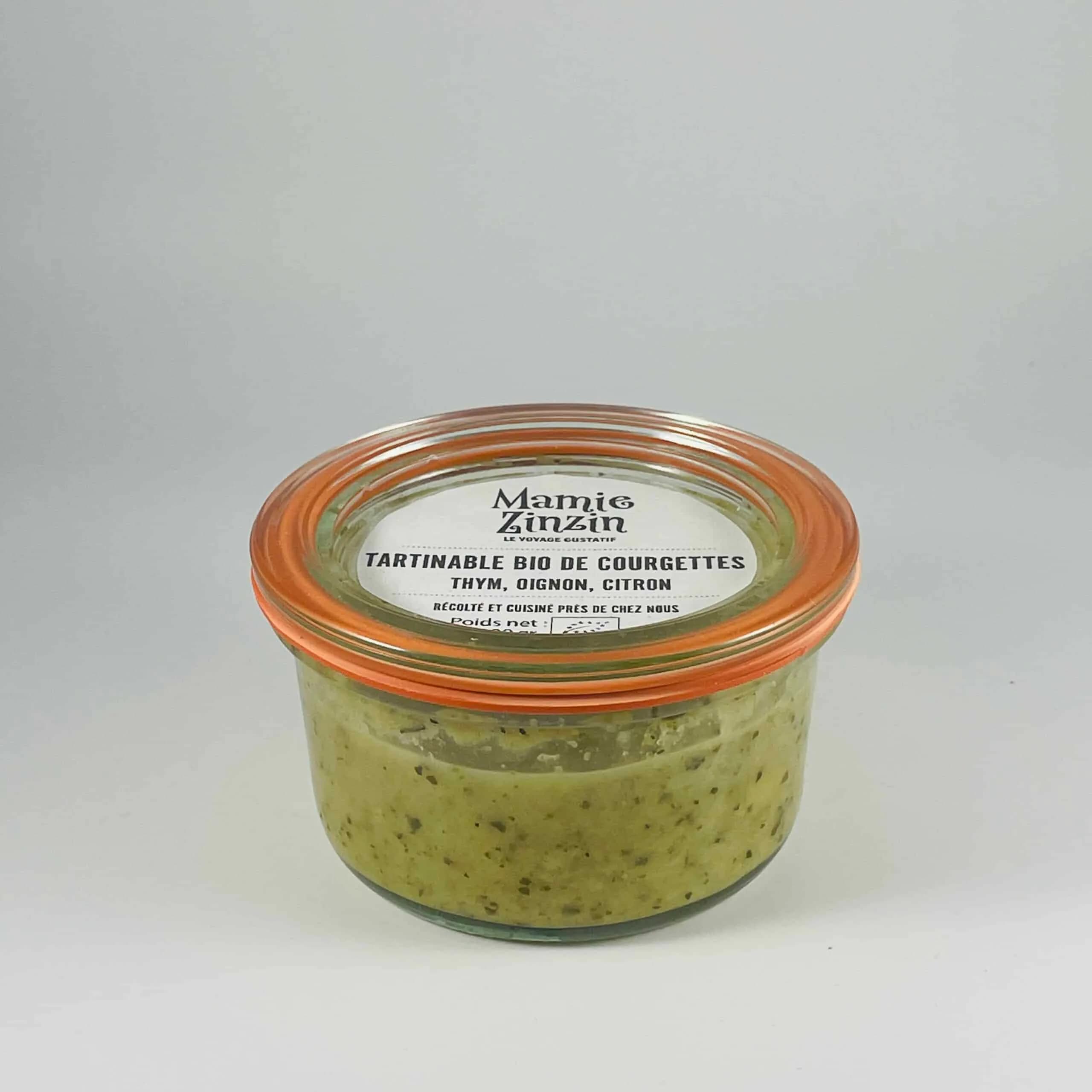 tartinable bio de courgettes au thym