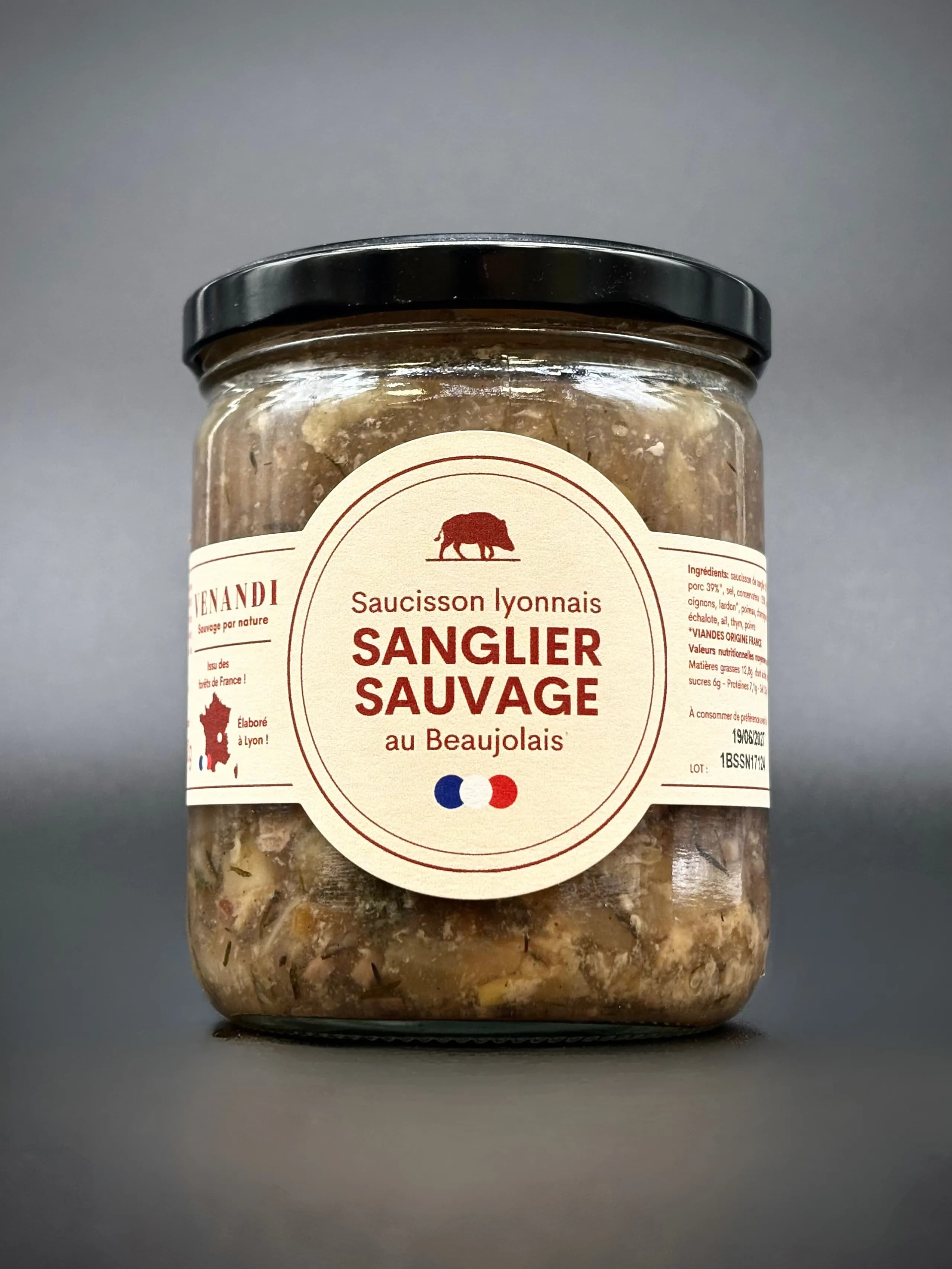 Saucisson Lyonnais de Sanglier au Beaujolais