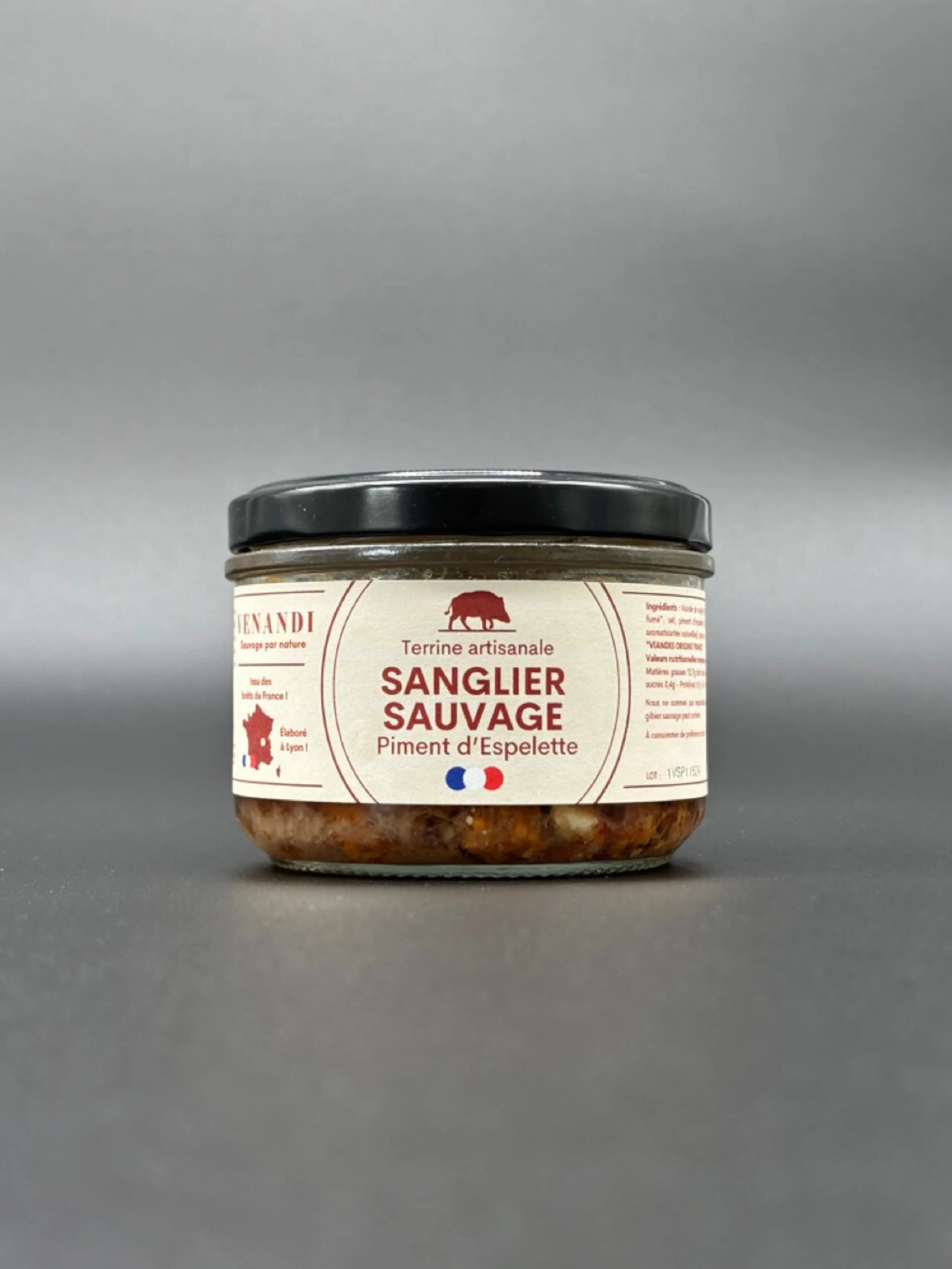Terrine – Sanglier Sauvage 100% Français / Piment d’Espelette