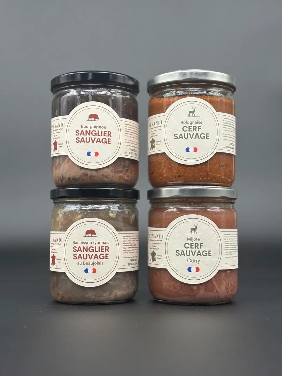 Panier de 4 plats cuisinés de gibier