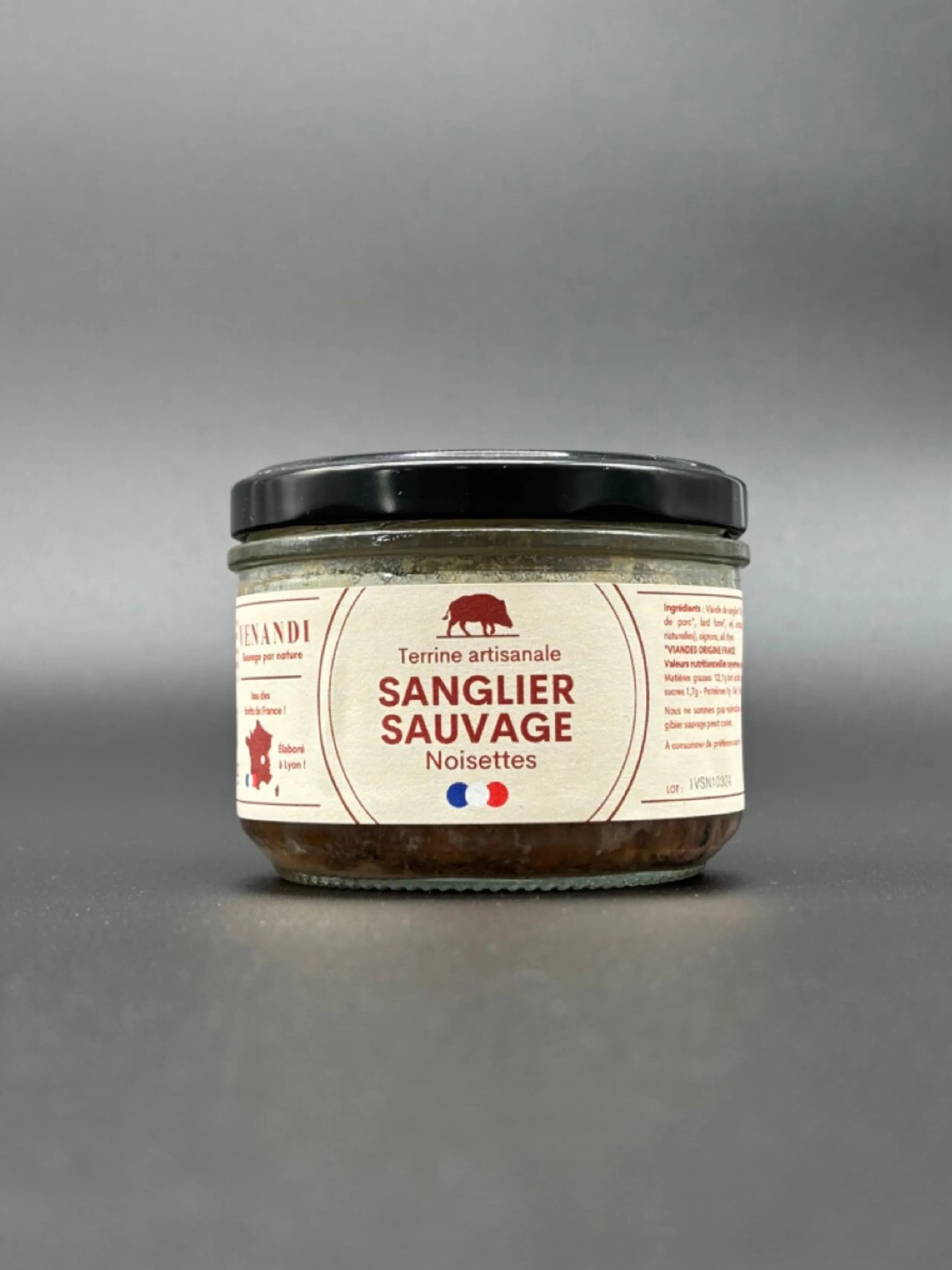 Terrine – Sanglier Sauvage 100% Français / Noisettes - Image 1