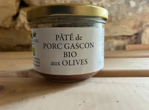 Pâté de campagne de porc gascon aux olives 190g bio