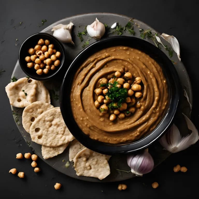 Houmous à l’ail noir bio