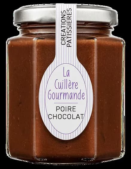 Confiture POIRE  au chocolat noir et crème fraîche