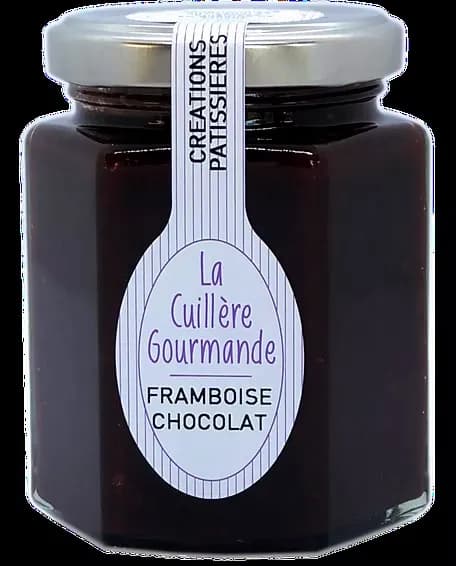 Confitures FRAMBOISE au Chocolat noir