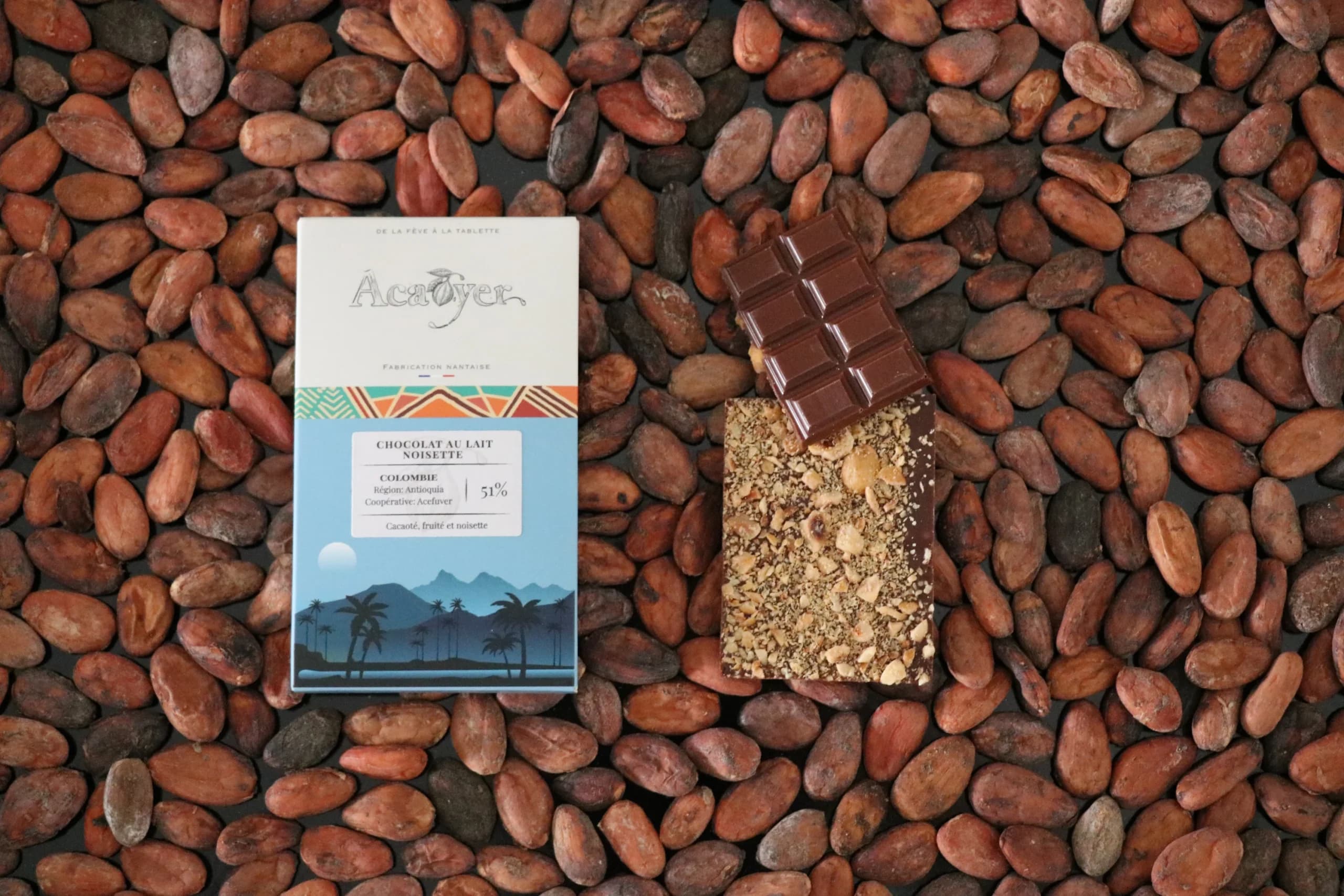 tablette de chocolat au lait 51% – Noisettes
