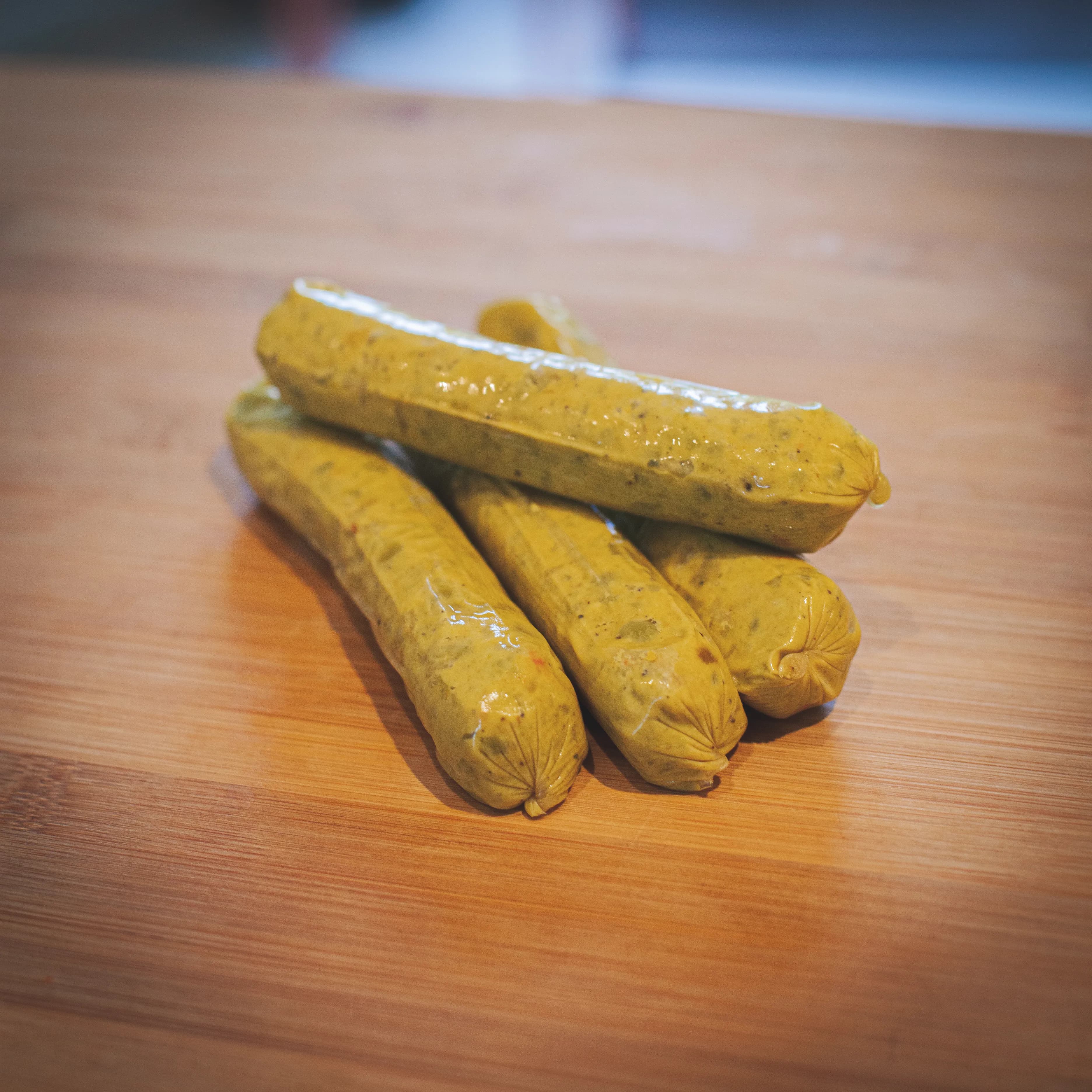 Saucisses BIO de pois cassés au curry jaune