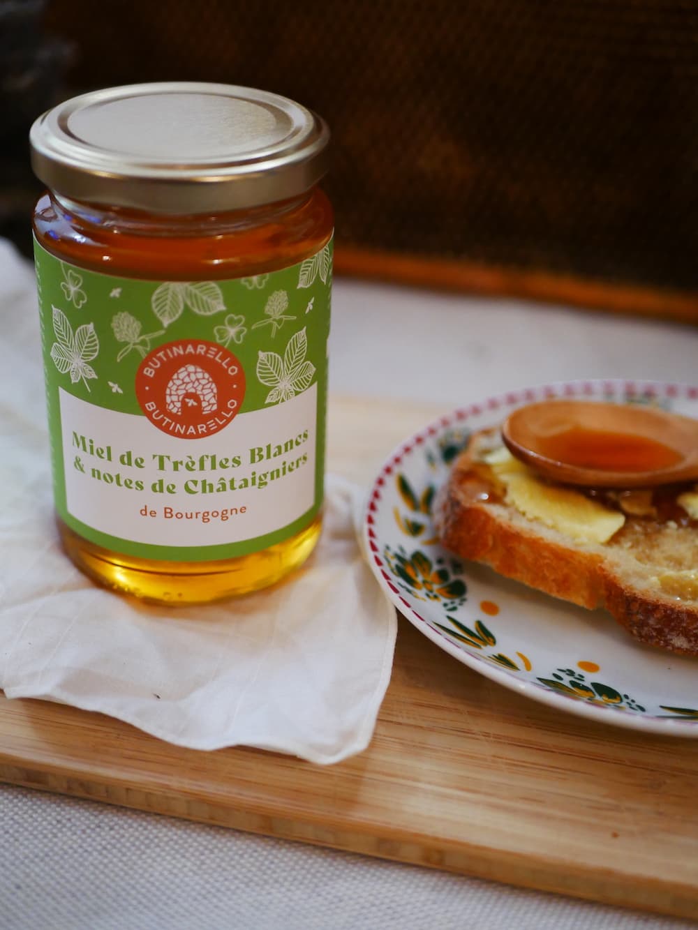 Miel de Trèfles Blancs & Notes de Châtaigniers Bio - Bourgogne