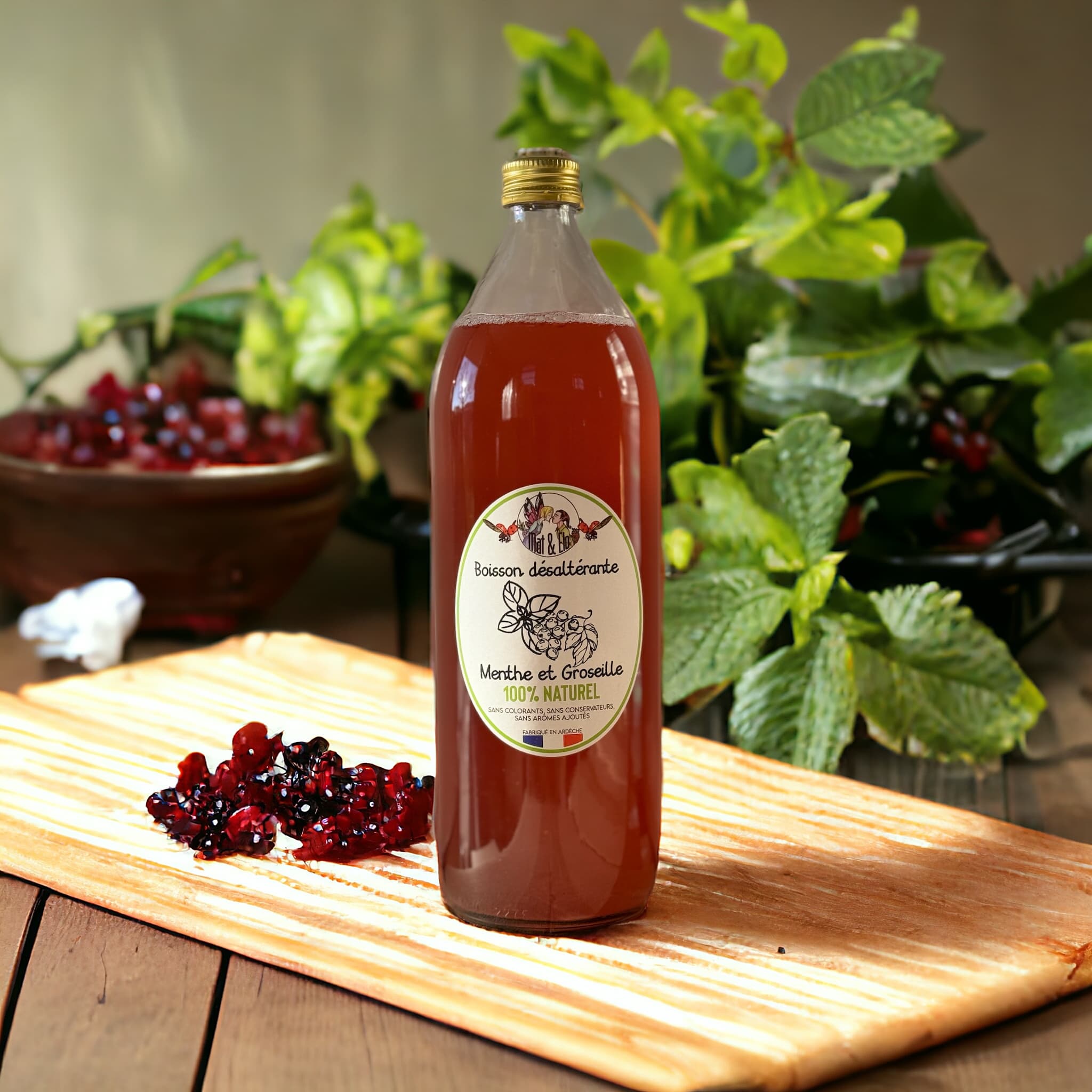 Boisson menthe et groseille 1 litre - Image 1