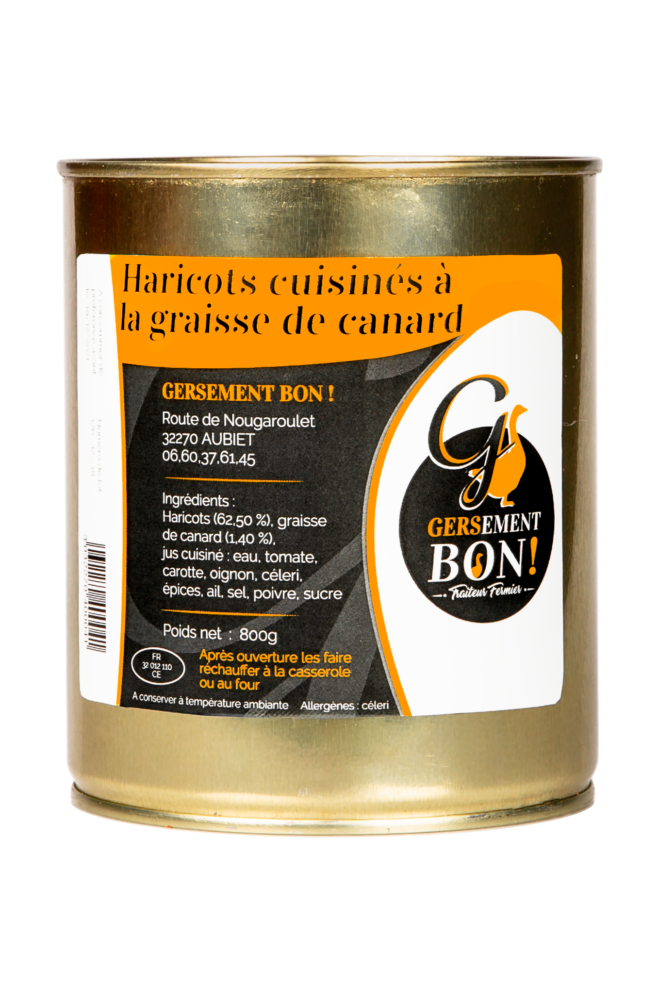 Haricot cuisiné à la graisse de canard