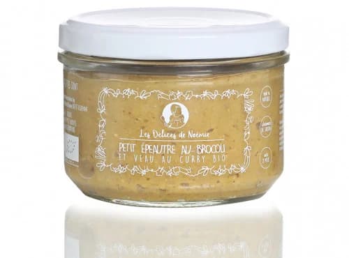 Lot de 3 Petits Pots Bio dès 8 Mois – Petit Épeautre au Brocoli & Veau au Curry