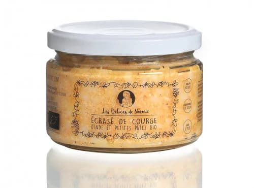 Lot de 6 Petits Pots Bio dès 12 Mois – Écrasé de Courge, Dinde & Petites Pâtes