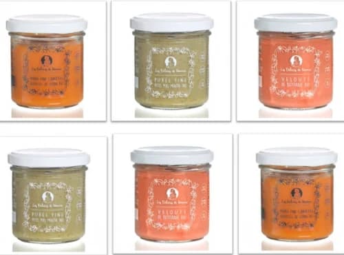Lot de 6 Petits Pots Bio dès 6 Mois – 2x Aubergine, 2x Petits Pois à la Menthe & 2x Carottes Nouvelles au Cumin