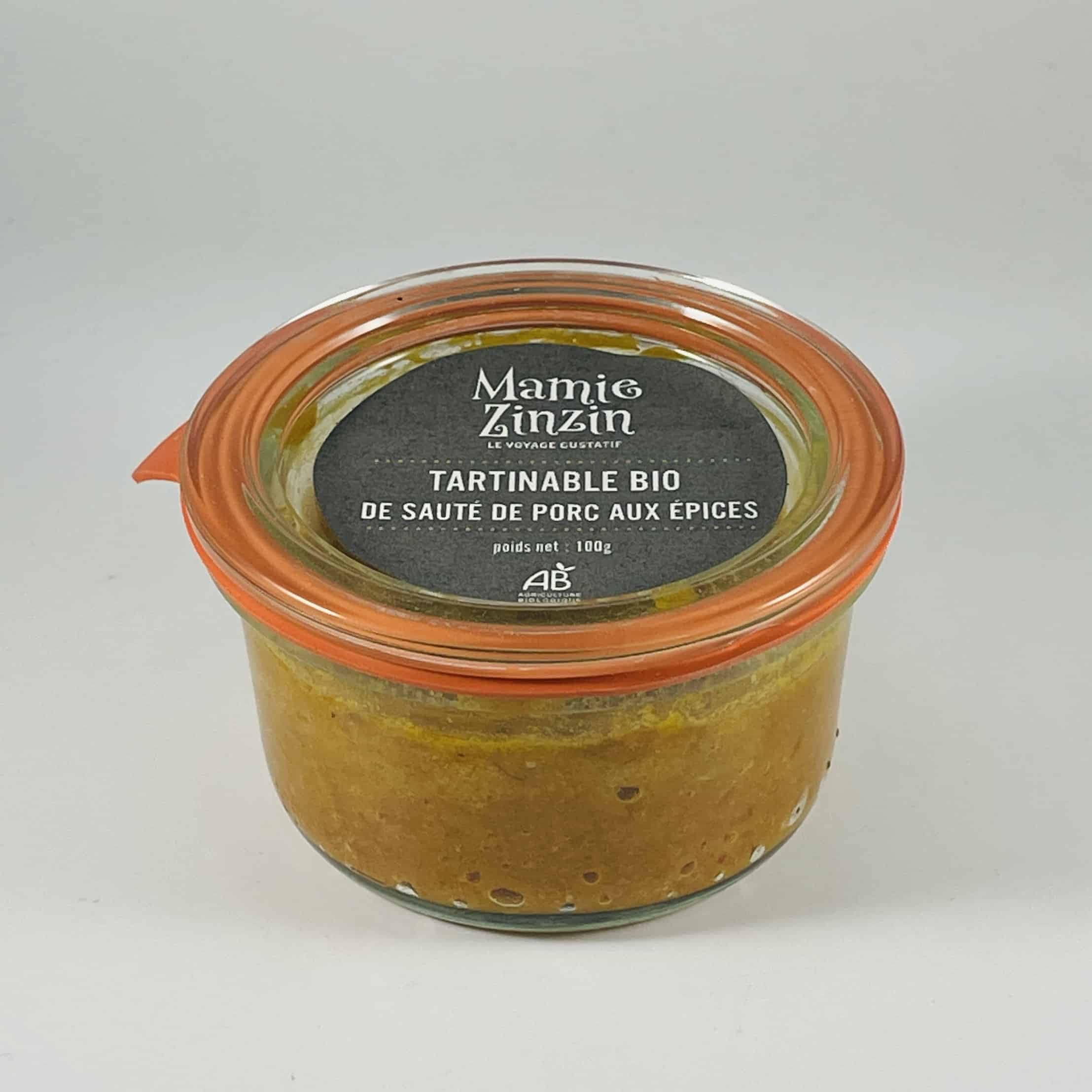 tartinable bio de sauté de porc aux épices