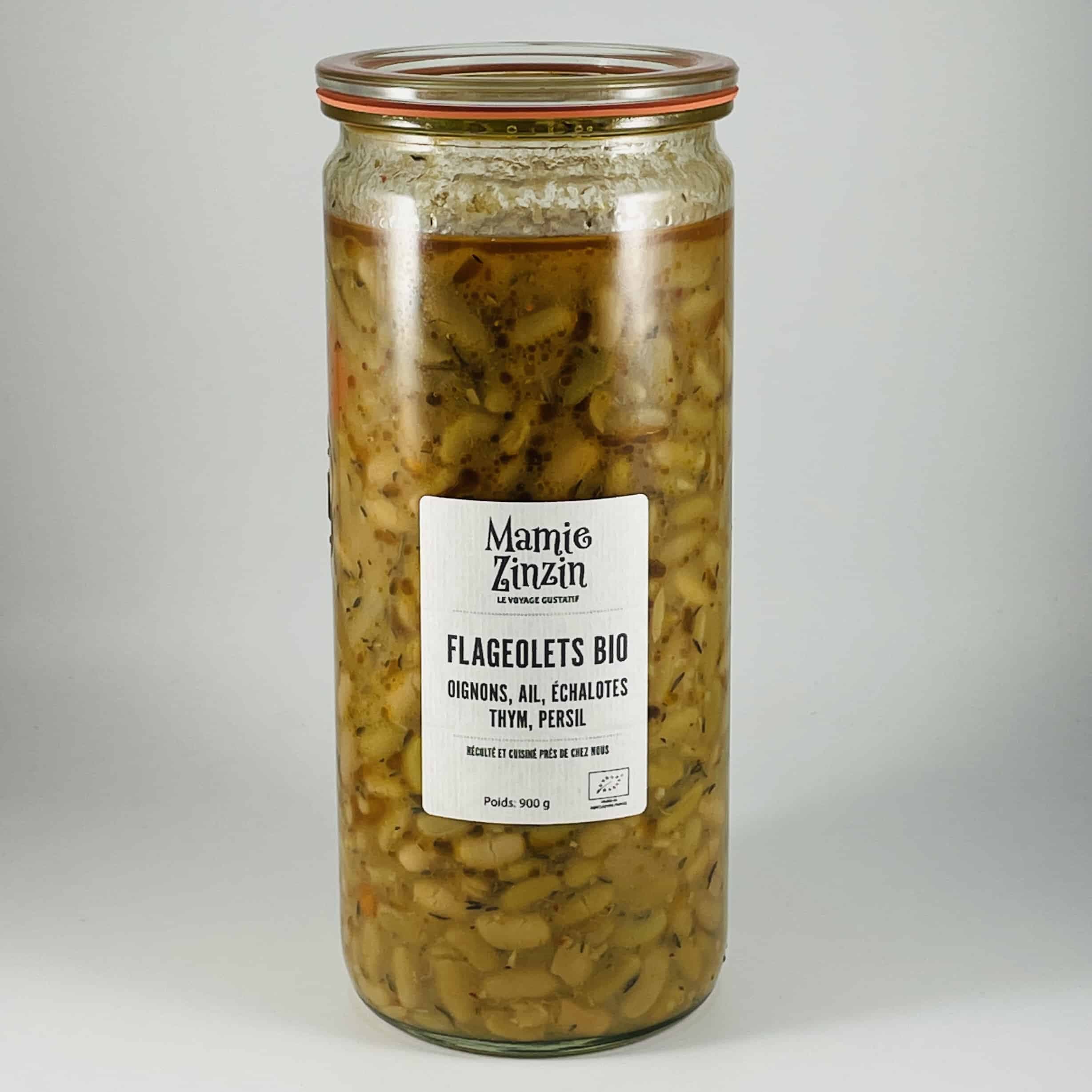 flageolets bio aux carottes, oignons, ail, échalotes, thym, persil