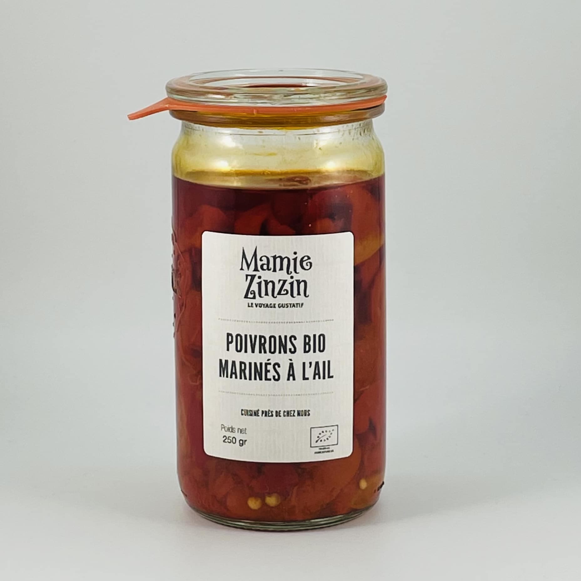 poivrons bio marinés à l’ail