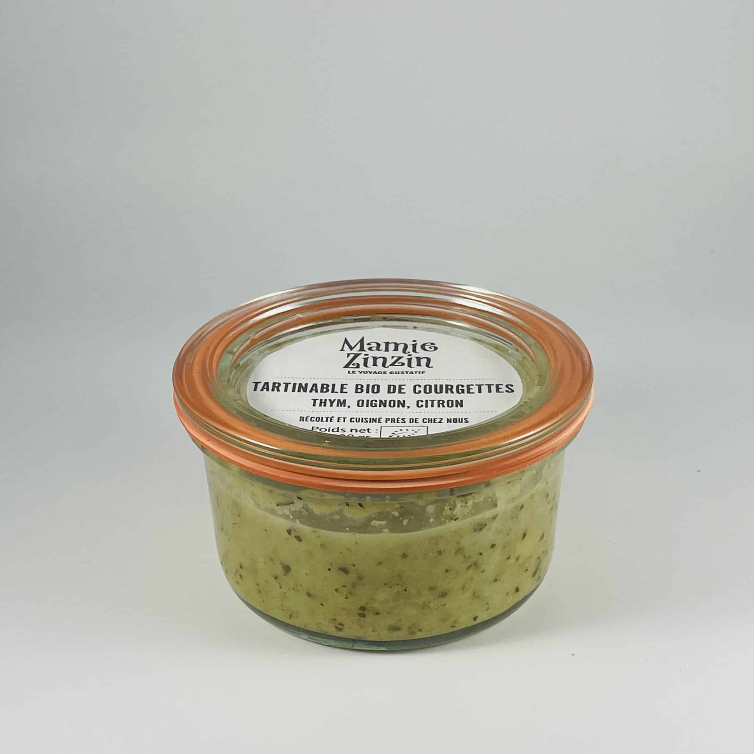 tartinable bio de courgettes au thym