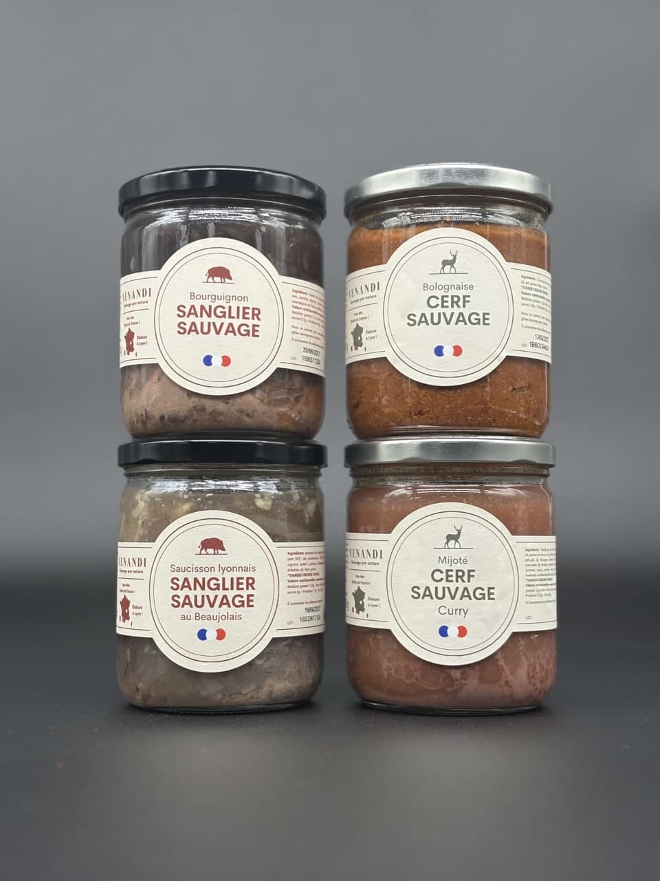 Panier de 4 plats cuisinés de gibier