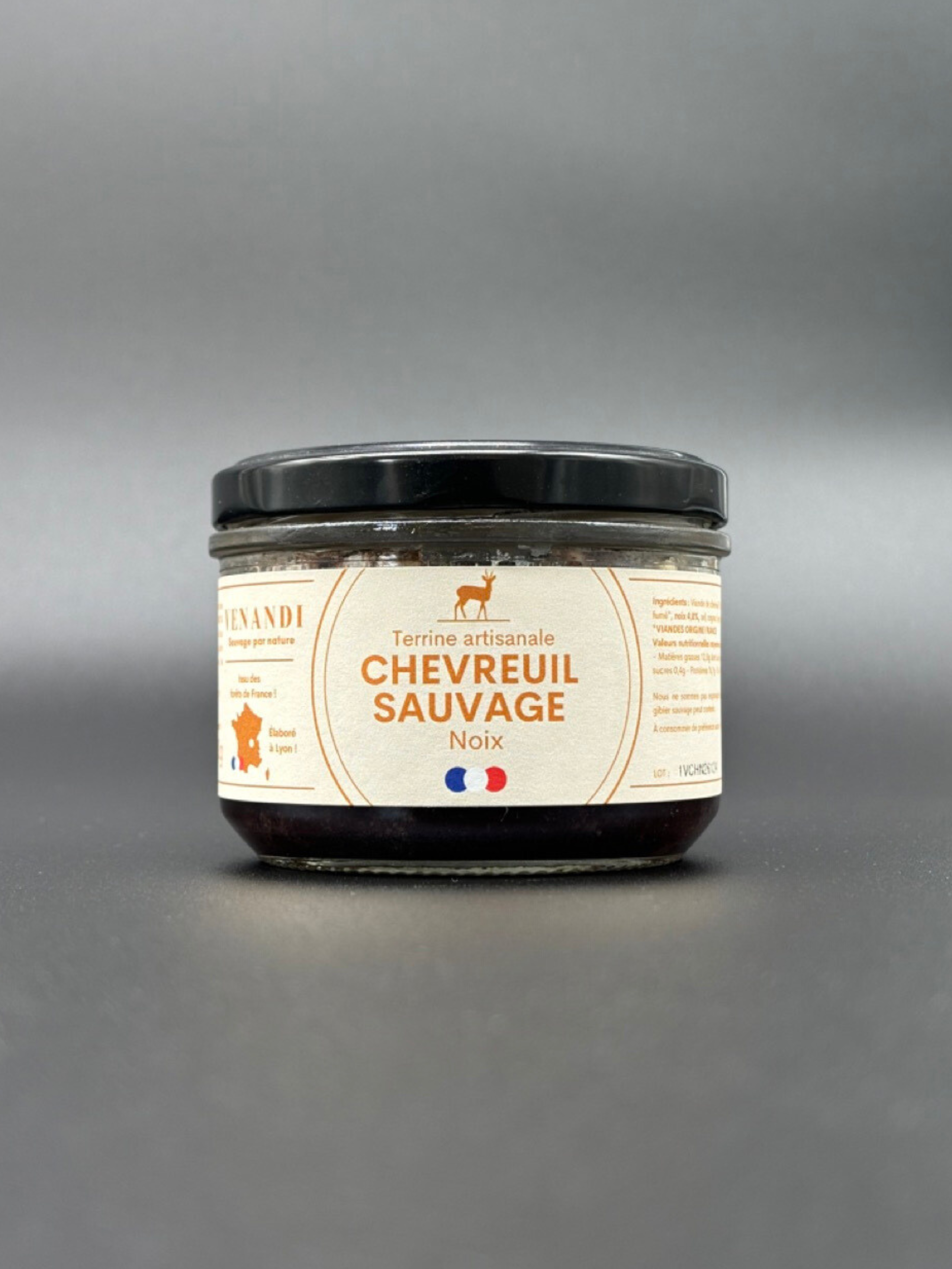 Terrine – Chevreuil Sauvage 100% Français aux Noix